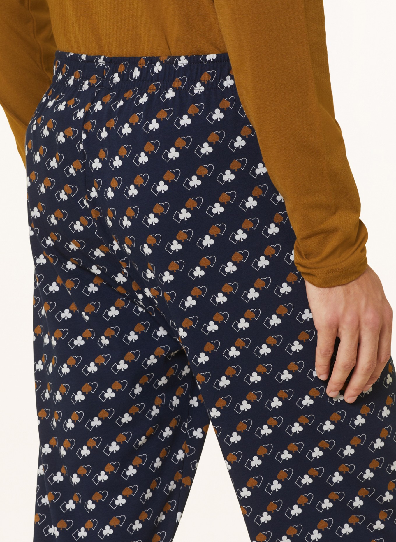 mey Pajama pants SYMBOLS series, Color: BLUE/ WHITE (Image 6)