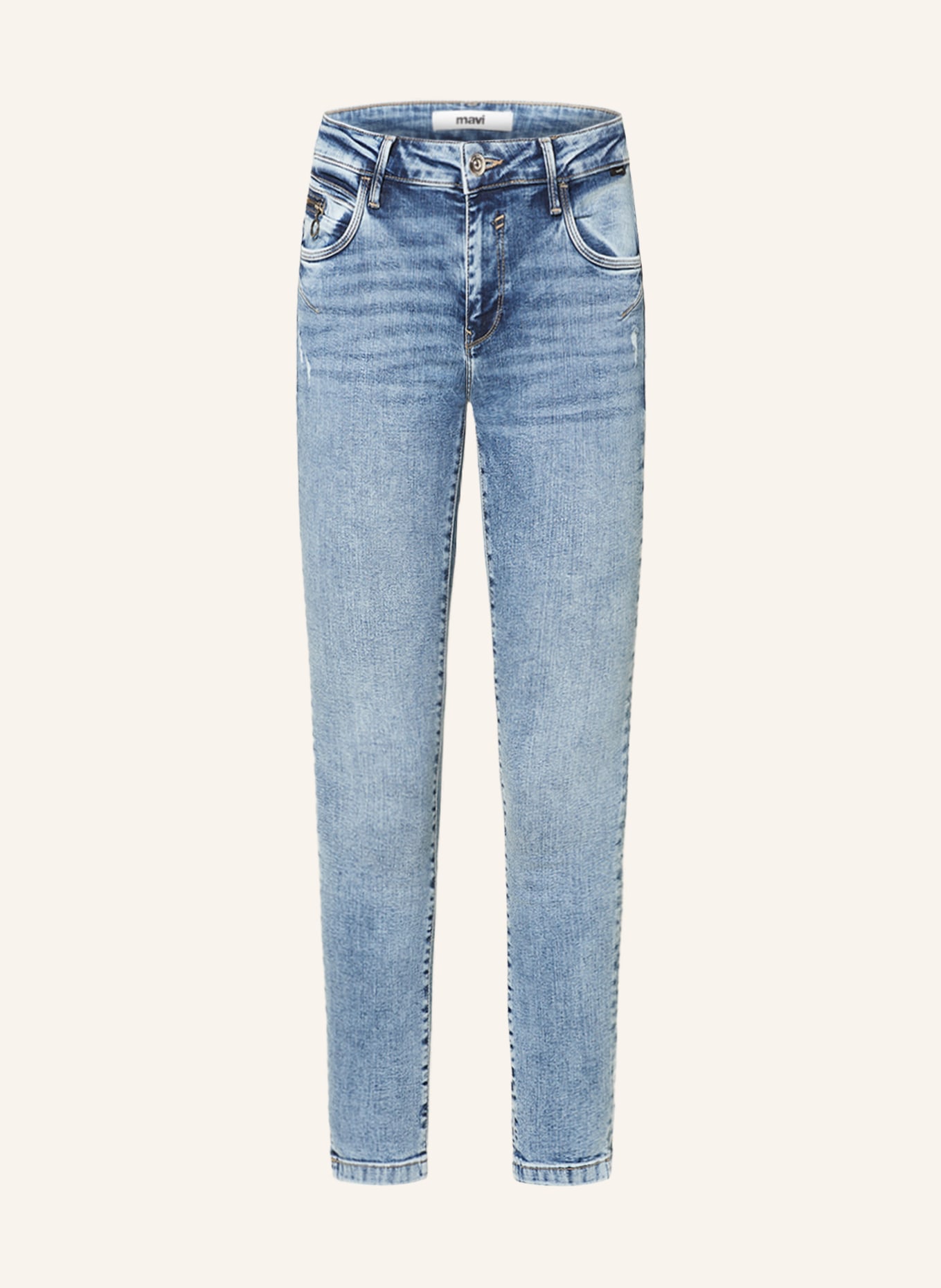mavi Skinny Jeans ADRIANA, Farbe: 84991 lt ripped shaded glam (Bild 1)