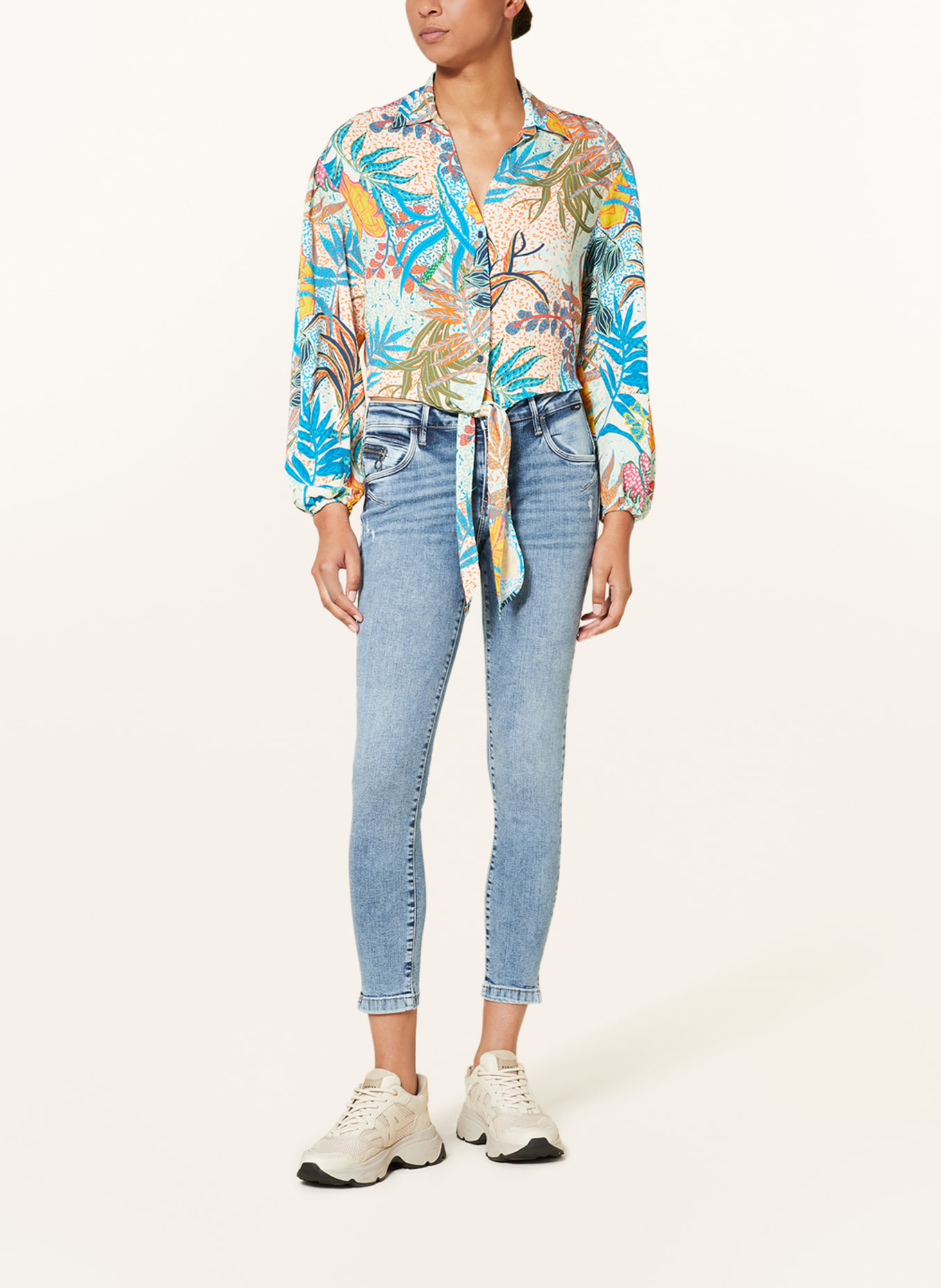 mavi Skinny Jeans ADRIANA, Farbe: 84991 lt ripped shaded glam (Bild 2)