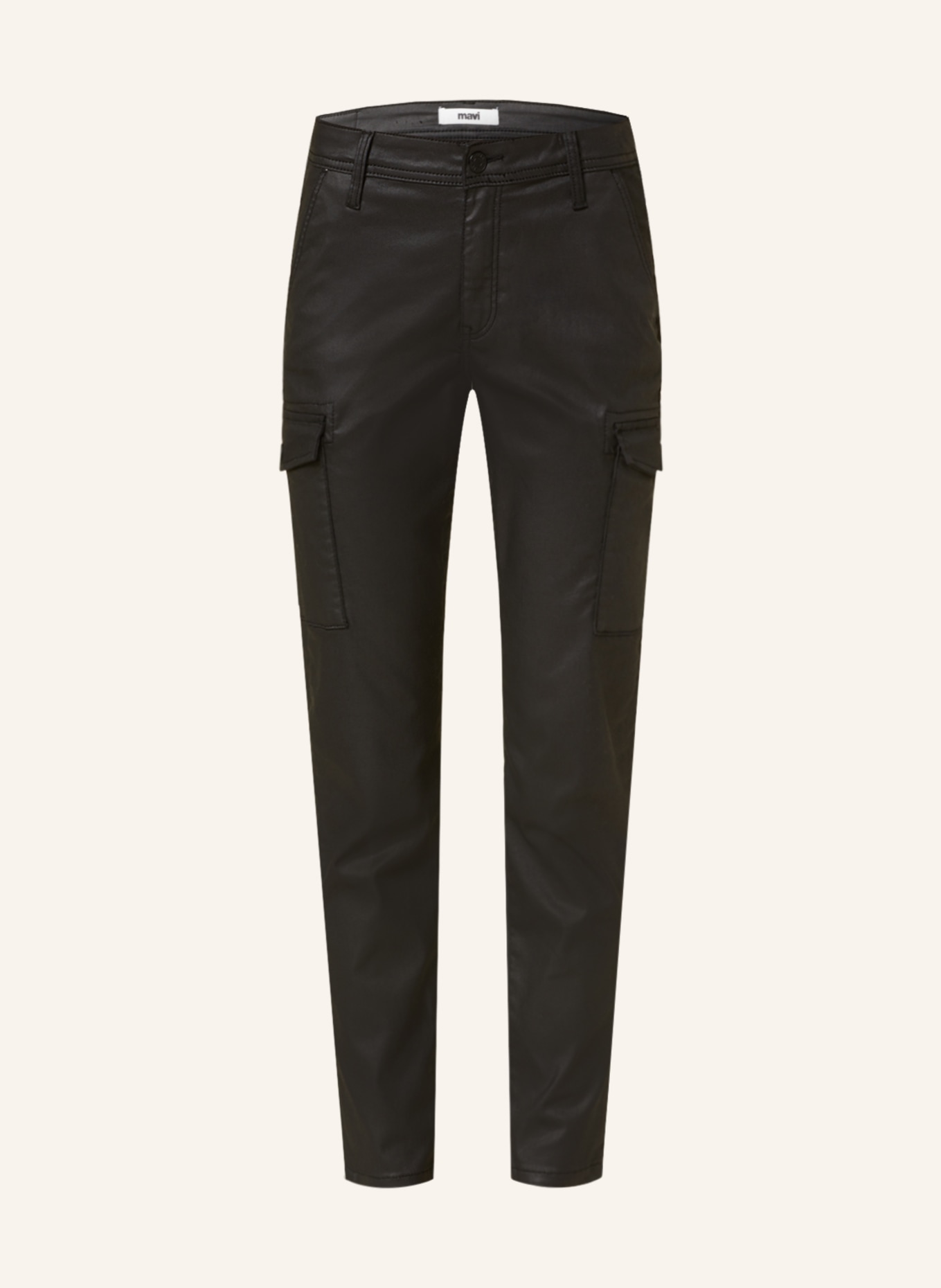 mavi Cargo pants LUZI in leather look, Color: BLACK (Image 1)