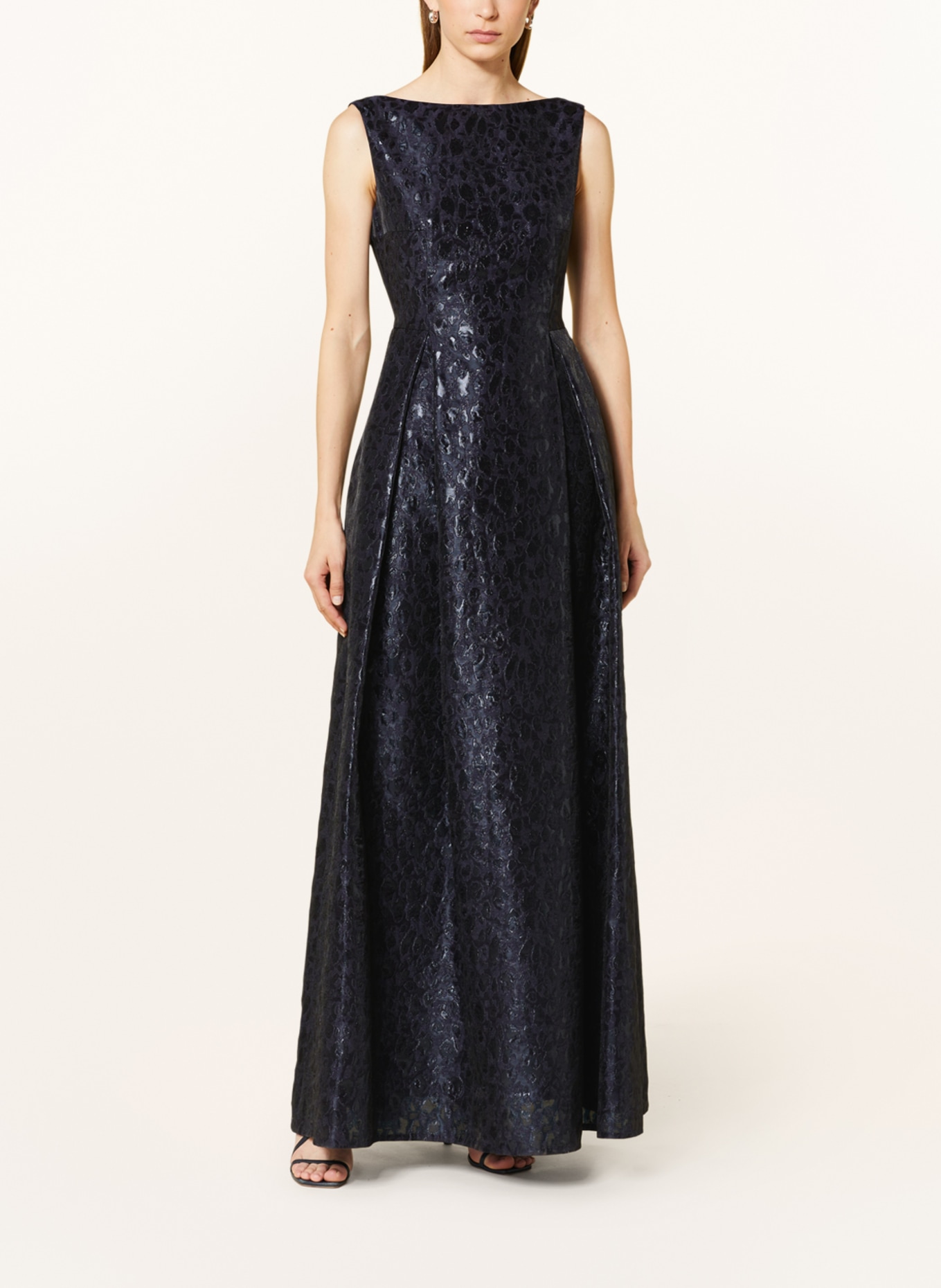 TALBOT RUNHOF Evening dress with glitter thread, Color: DARK BLUE (Image 2)