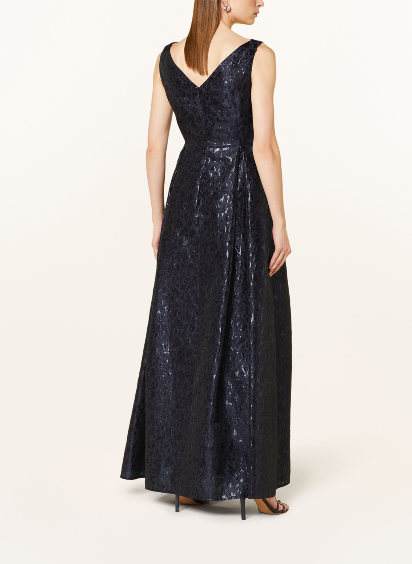 TALBOT RUNHOF Evening dress with glitter thread, Color: DARK BLUE (Image 3)