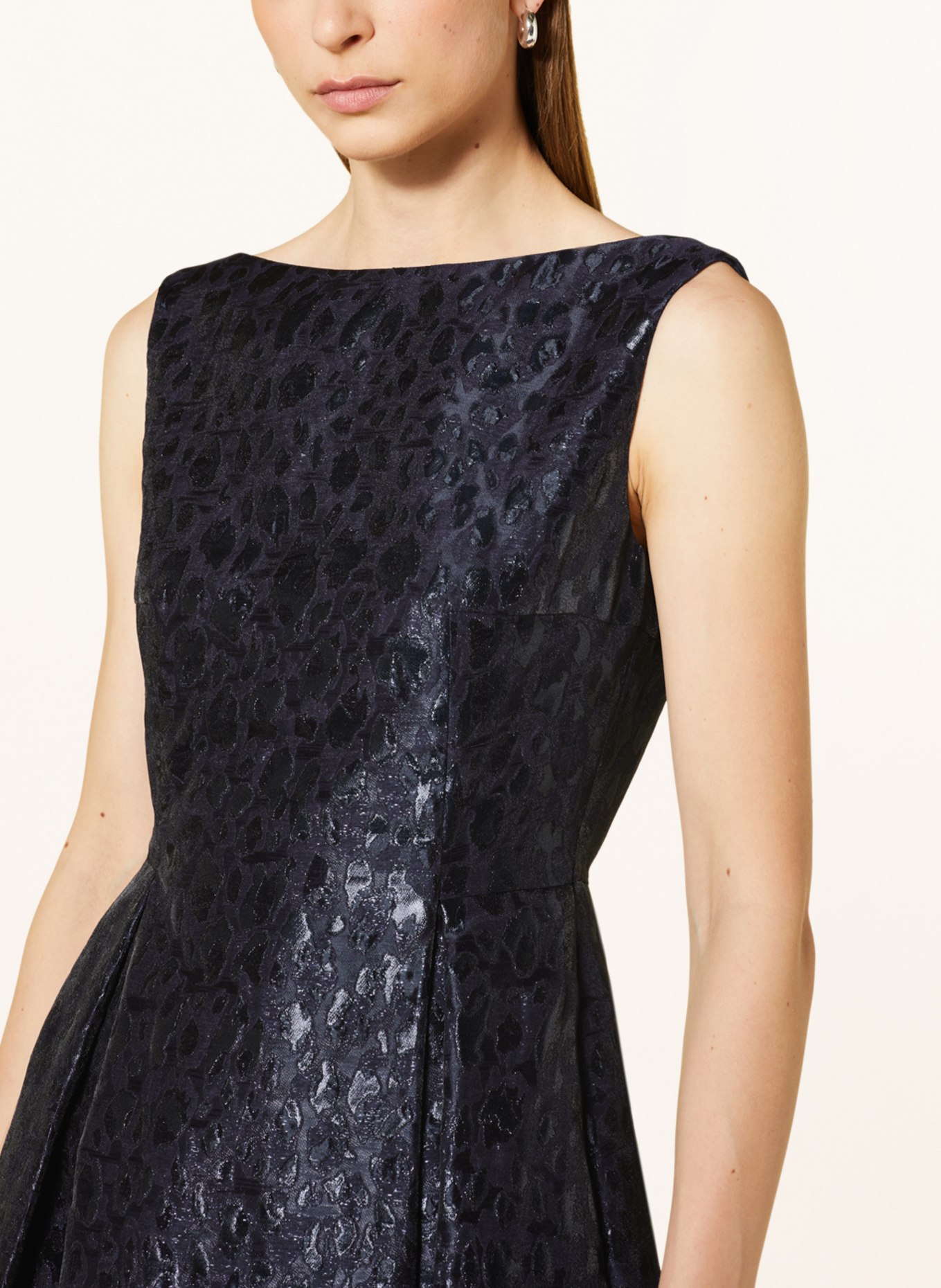 TALBOT RUNHOF Evening dress with glitter thread, Color: DARK BLUE (Image 4)