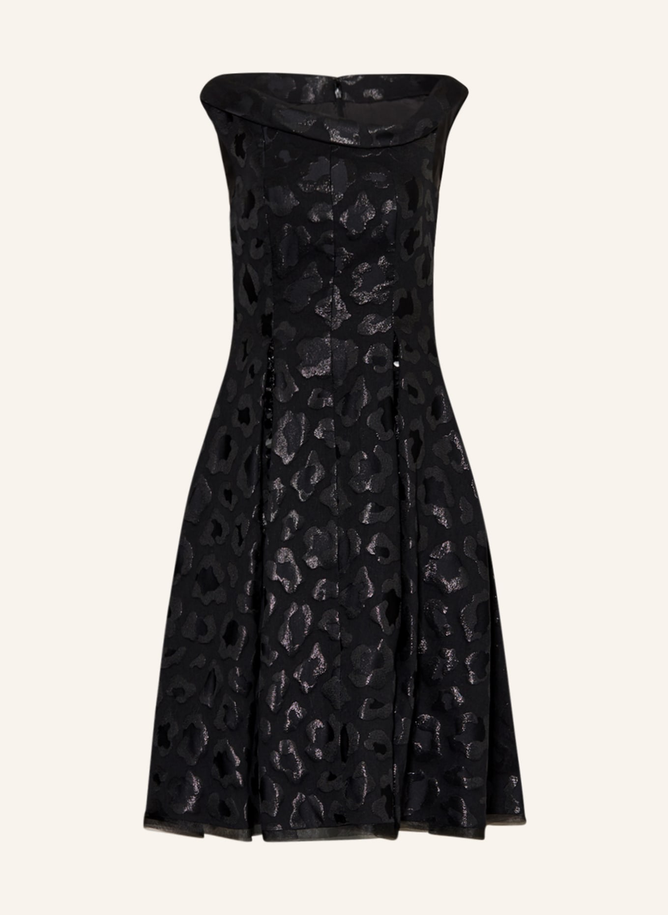 TALBOT RUNHOF Jacquard dress with glitter thread and sequins, Color: BLACK (Image 1)