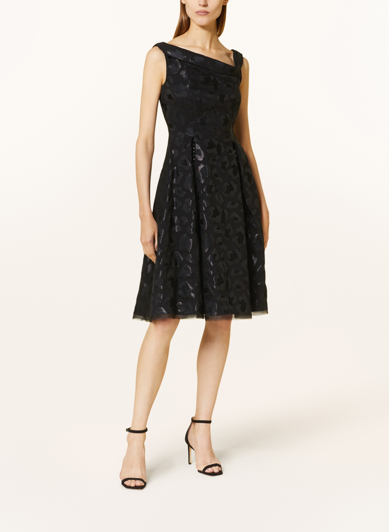 TALBOT RUNHOF Jacquard dress with glitter thread and sequins, Color: BLACK (Image 2)