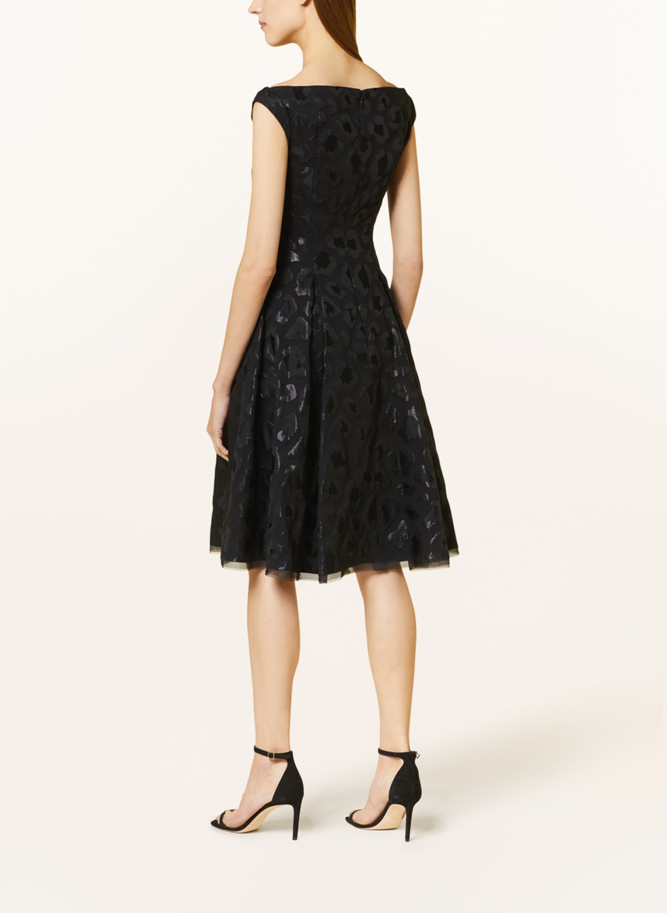 TALBOT RUNHOF Jacquard dress with glitter thread and sequins, Color: BLACK (Image 3)
