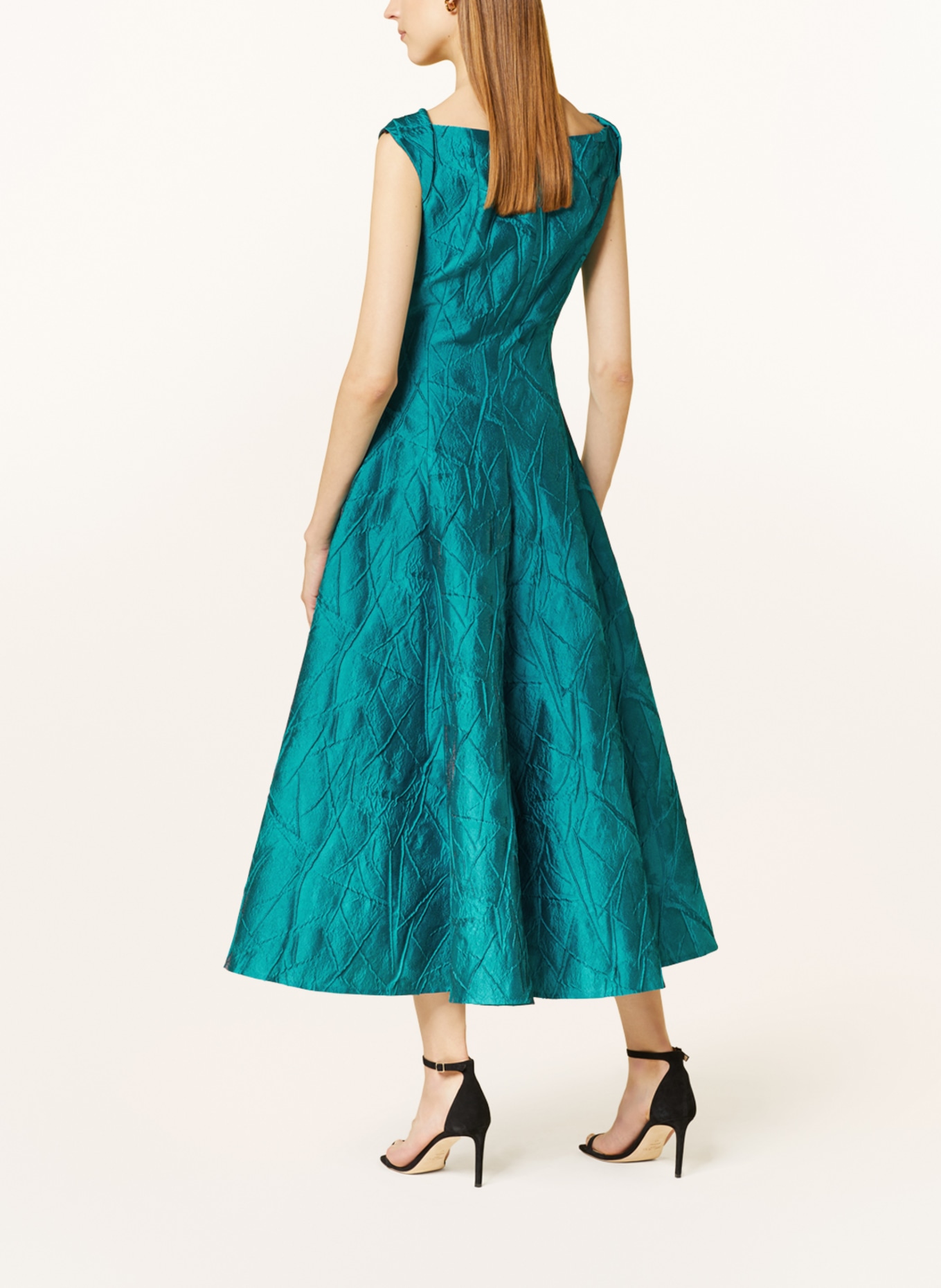 TALBOT RUNHOF Abendkleid aus Jaquard, Farbe: PETROL (Bild 3)