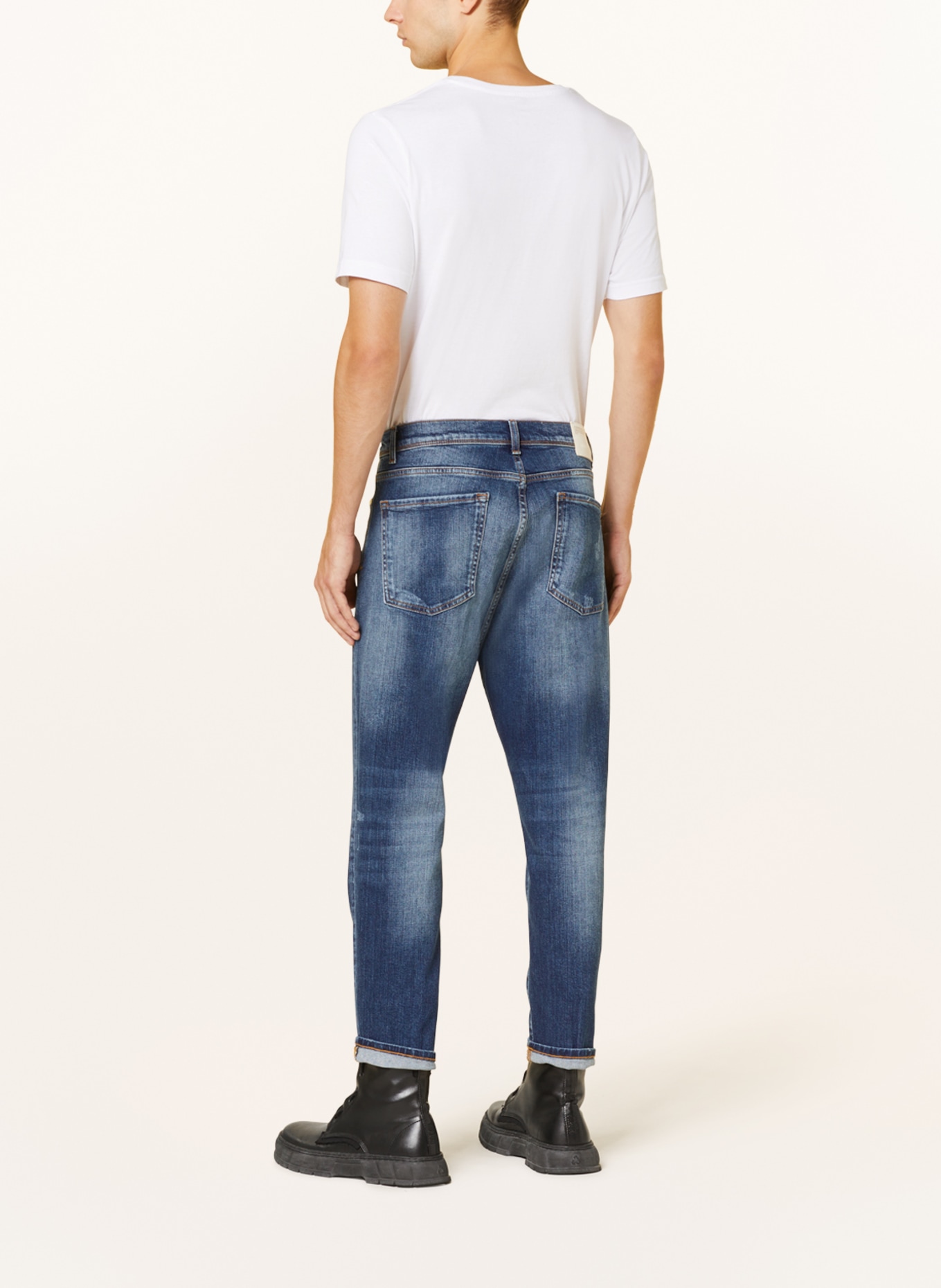 GOLDGARN DENIM Jeans RHEINAU relaxed cropped fit with cropped leg length, Color: 1090 MID BLUE (Image 3)