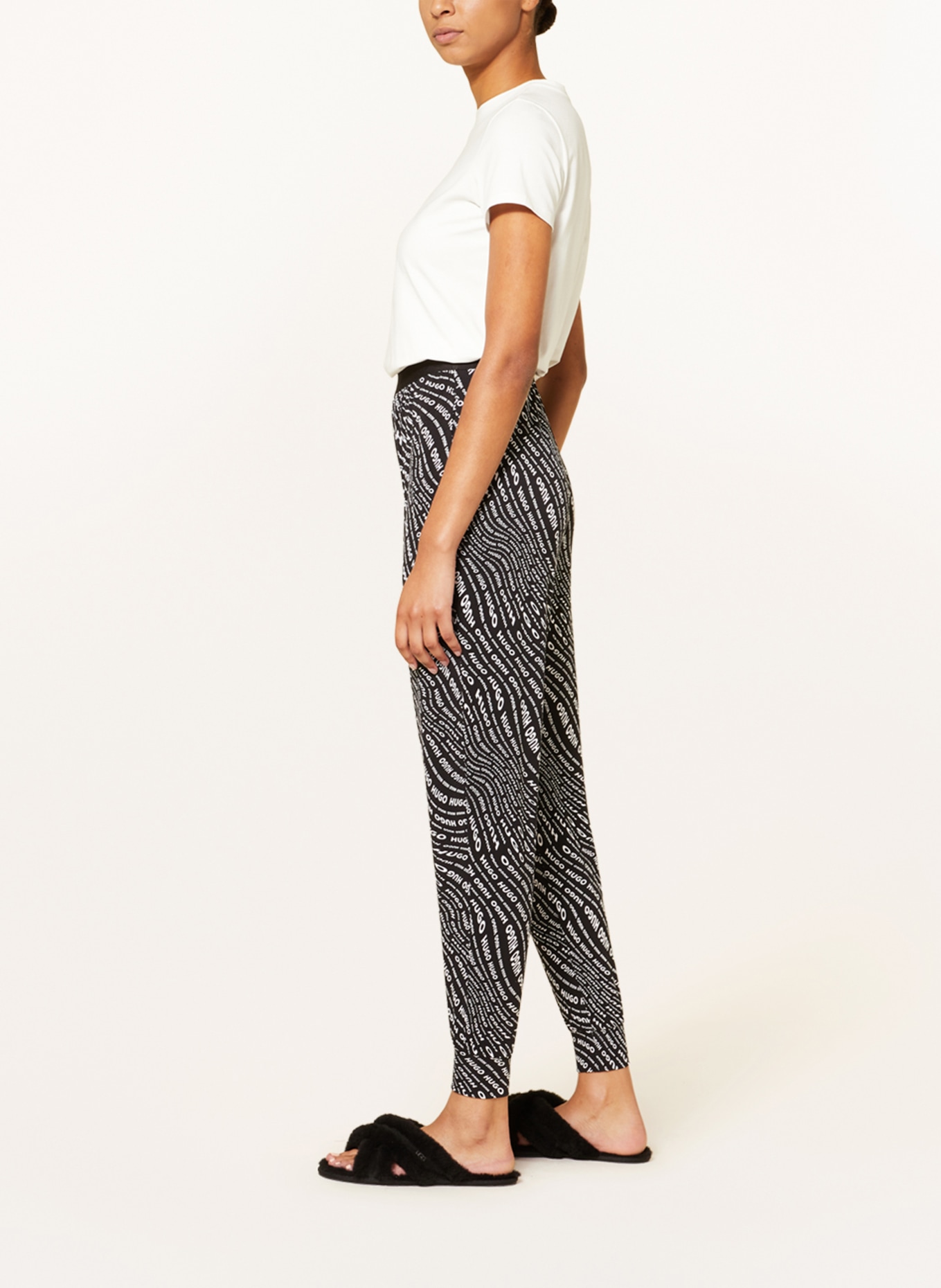 HUGO Pajama pants UNITE, Color: BLACK/ WHITE (Image 4)