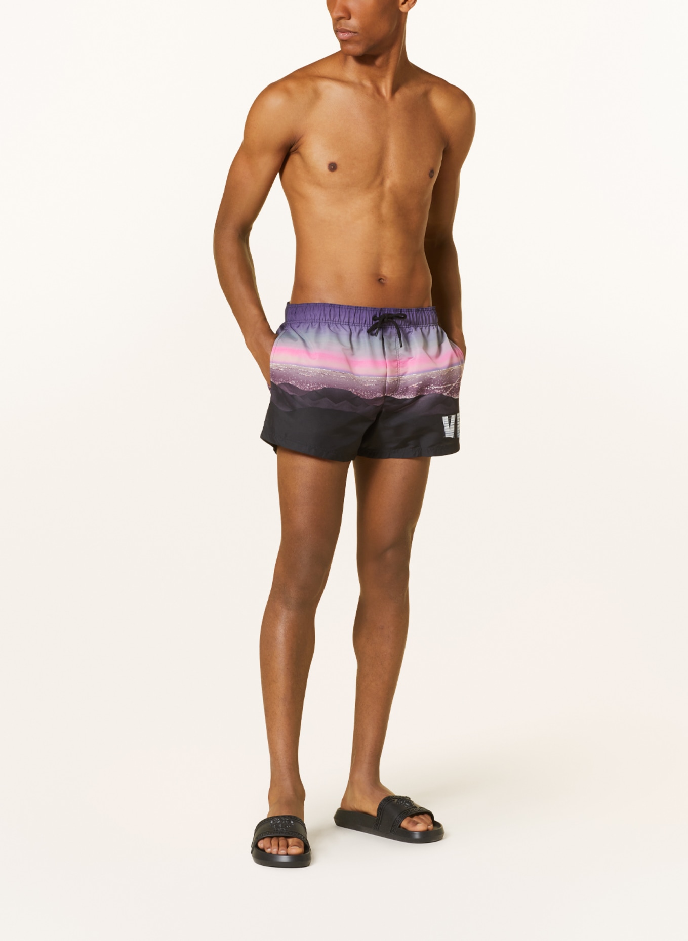 VERSACE Swim shorts, Color: PINK/ PURPLE/ BLACK (Image 2)