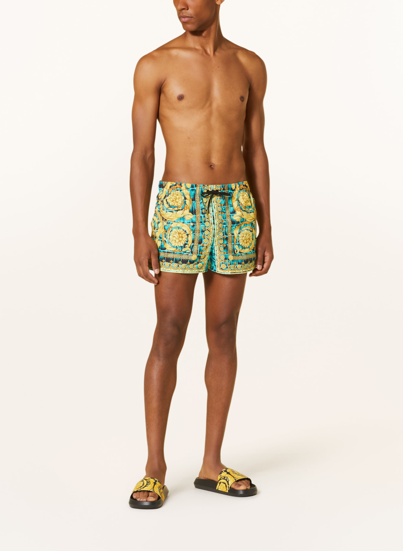 VERSACE Swim shorts, Color: GREEN/ DARK YELLOW/ YELLOW (Image 2)
