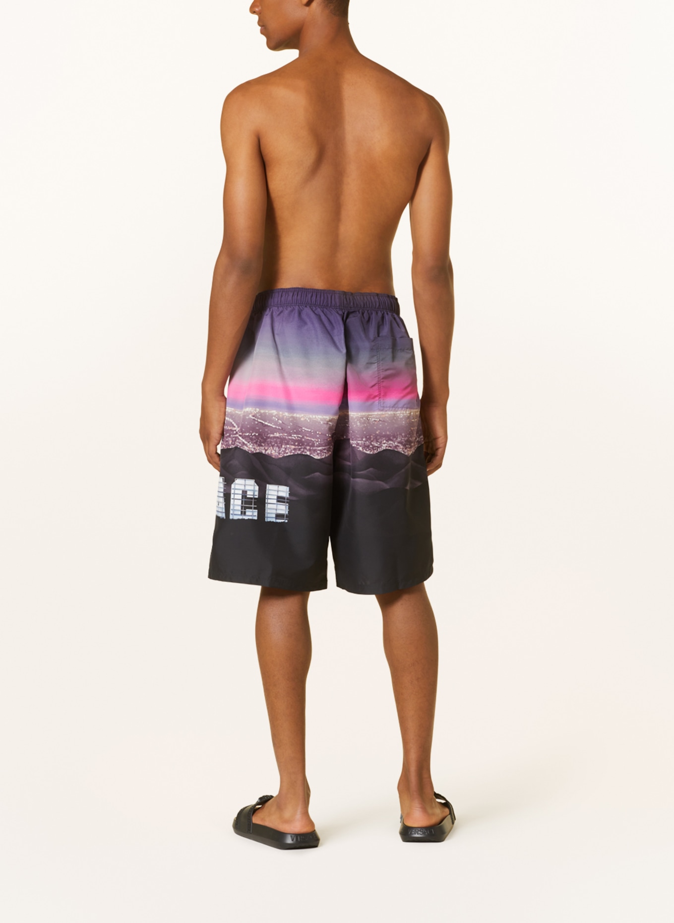 VERSACE Swim shorts, Color: PINK/ BLACK/ PURPLE (Image 3)