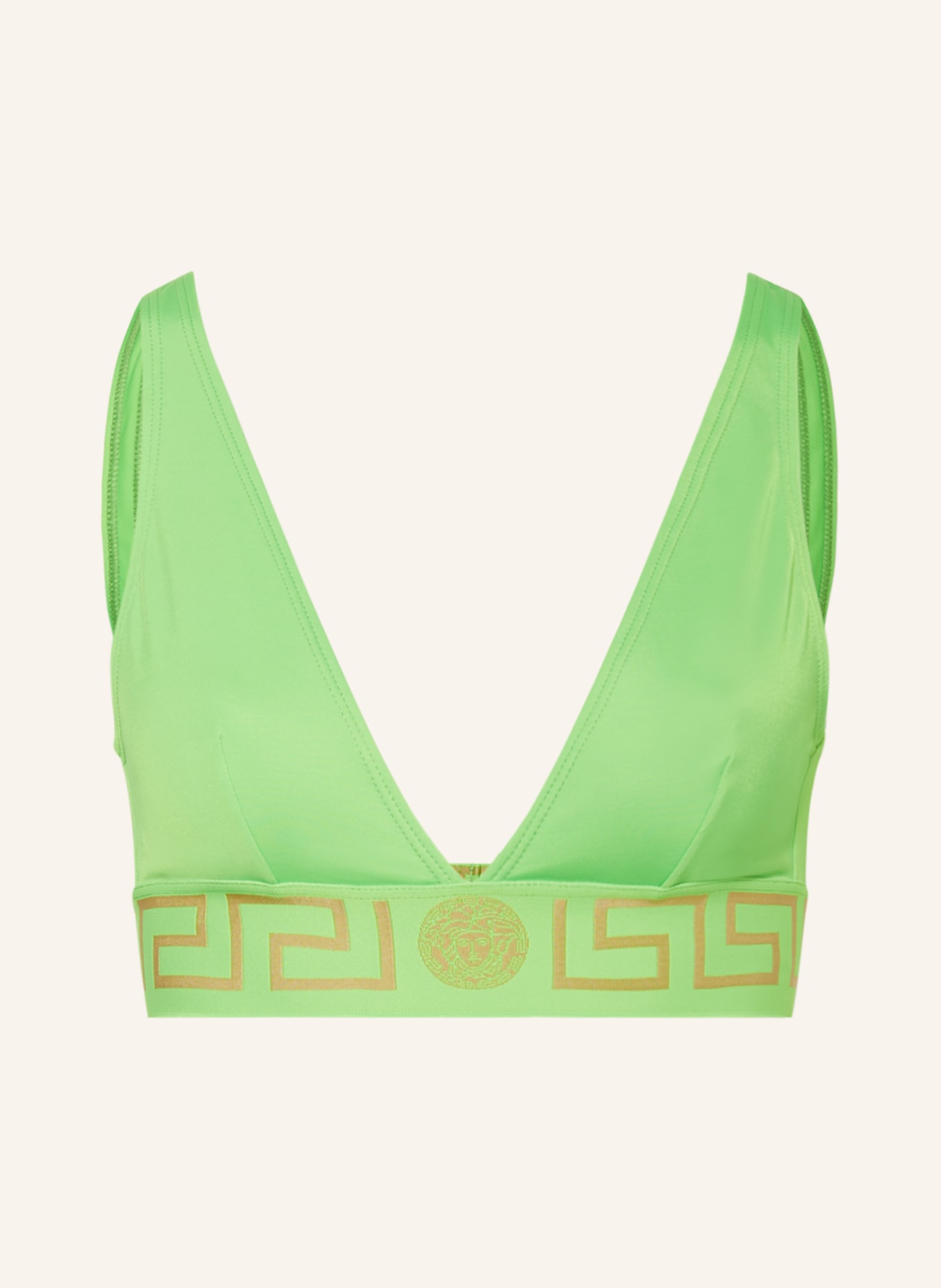 VERSACE Bralette bikini top in neon green