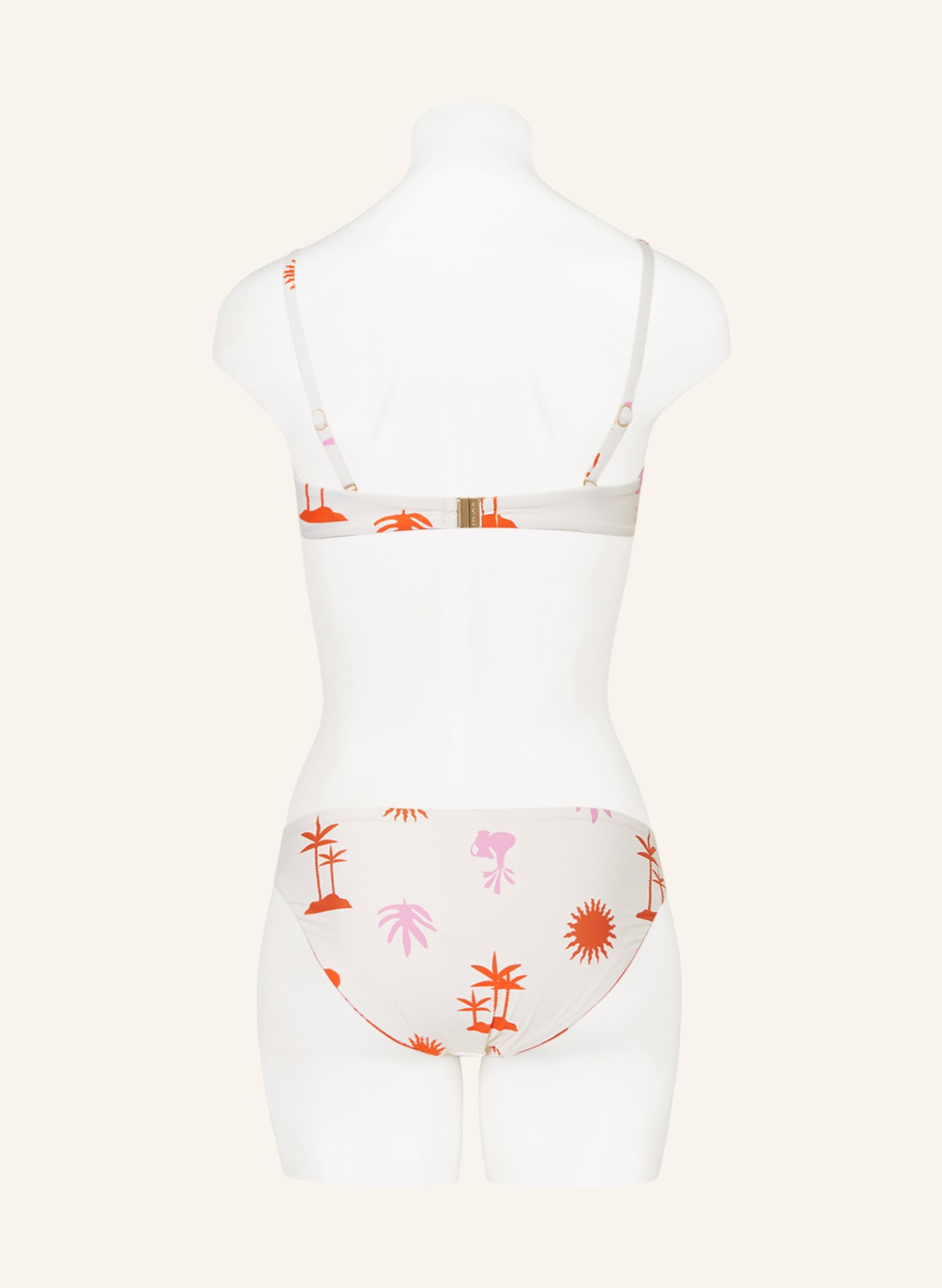 SEAFOLLY Reversible bralette bikini top LA PALMA, Color: ECRU/ RED/ PINK (Image 3)