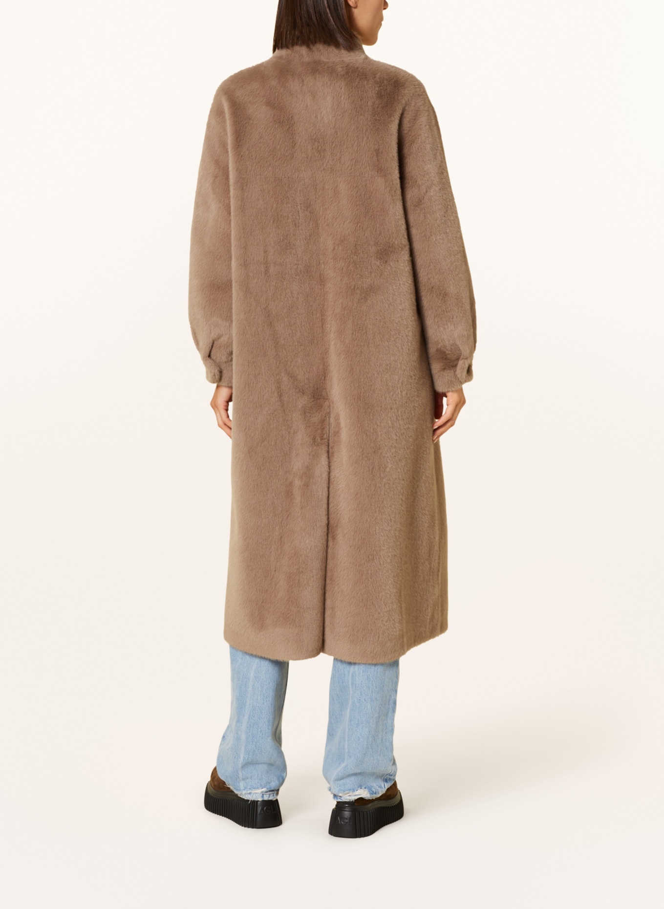 MRS & HUGS Kabát z umělé kožešiny, Barva: BÉŽOVÁ (Obrázek 3)