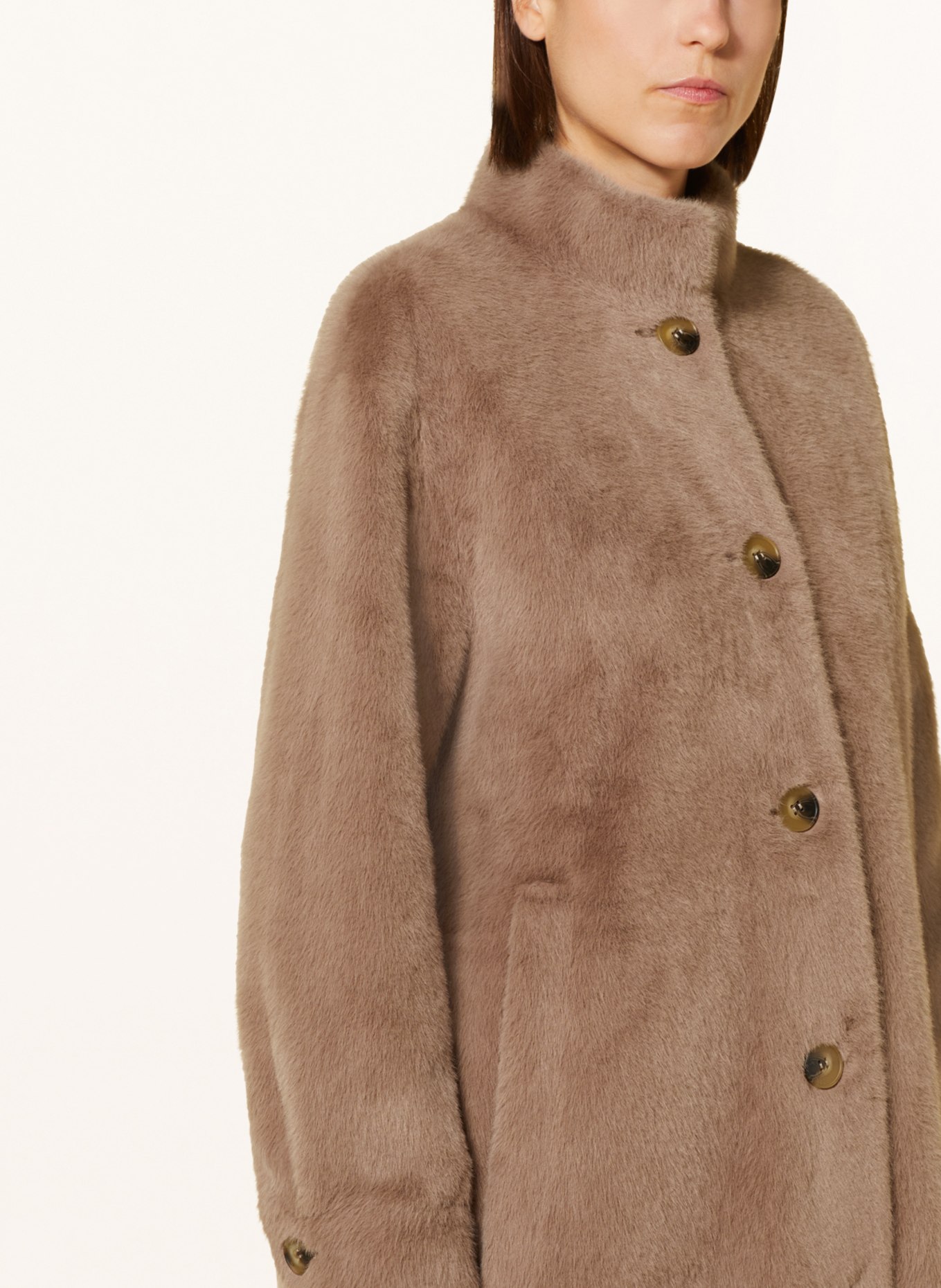 MRS & HUGS Faux fur coat, Color: BEIGE (Image 4)