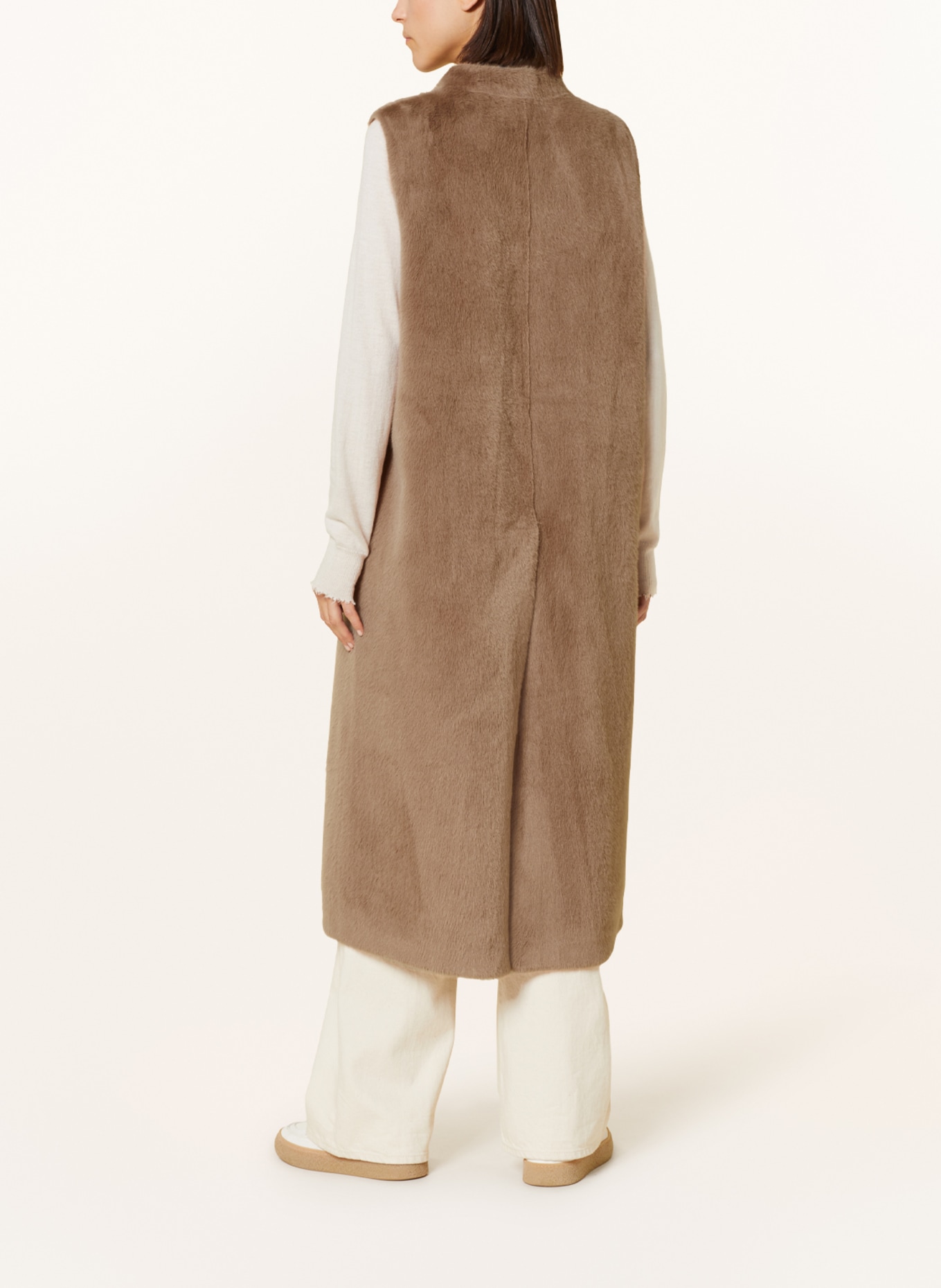 MRS & HUGS Faux fur vest RACHEL, Color: BEIGE (Image 3)