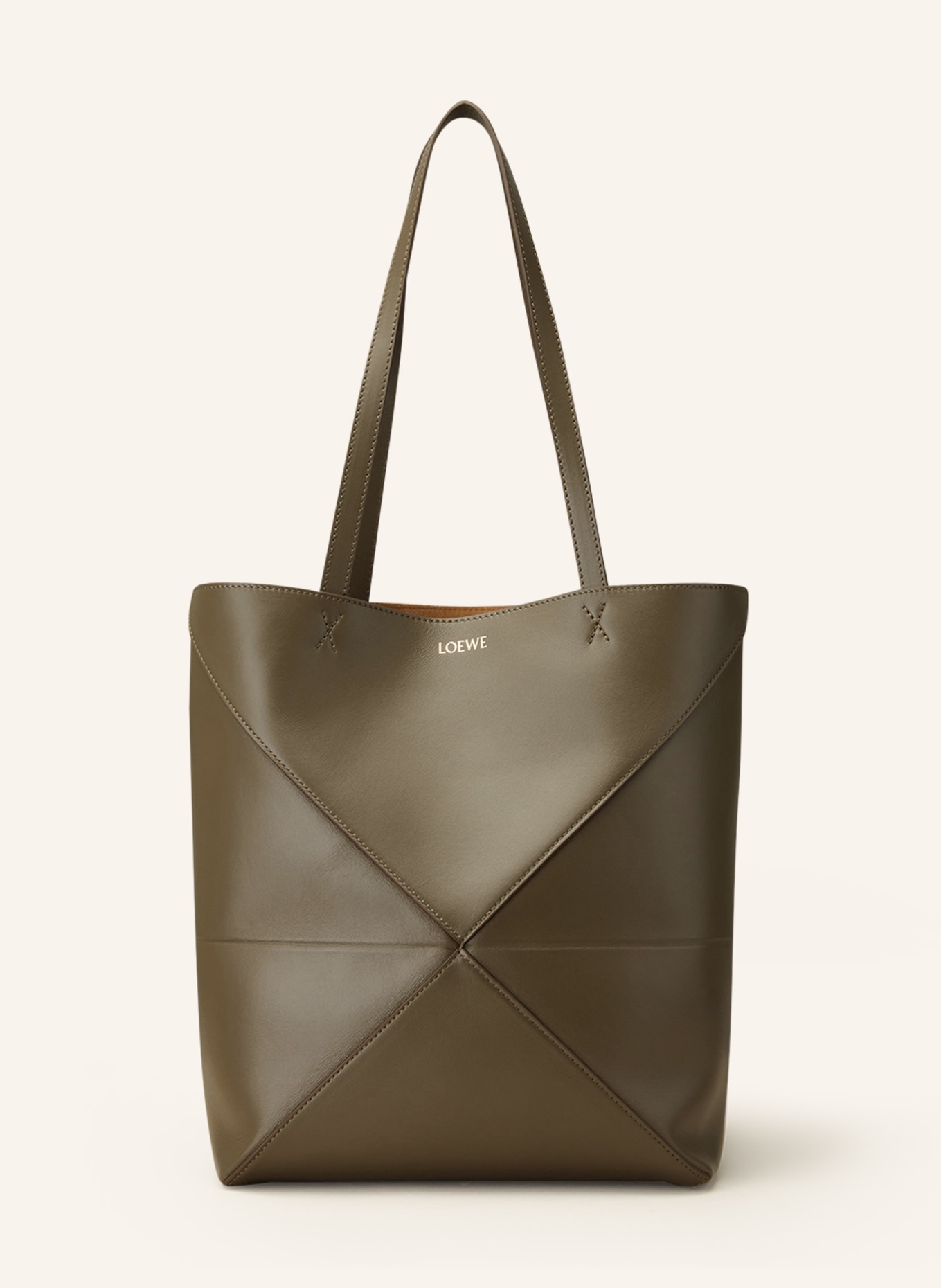 LOEWE Torba shopper PUZZLE FOLD, Kolor: KHAKI (Obrazek 1)