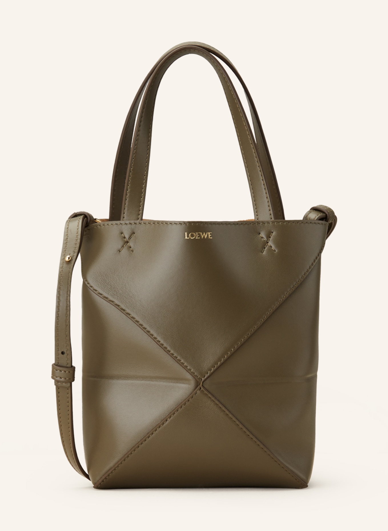 LOEWE Torebka PUZZLE TOTE MINI, Kolor: KHAKI (Obrazek 1)