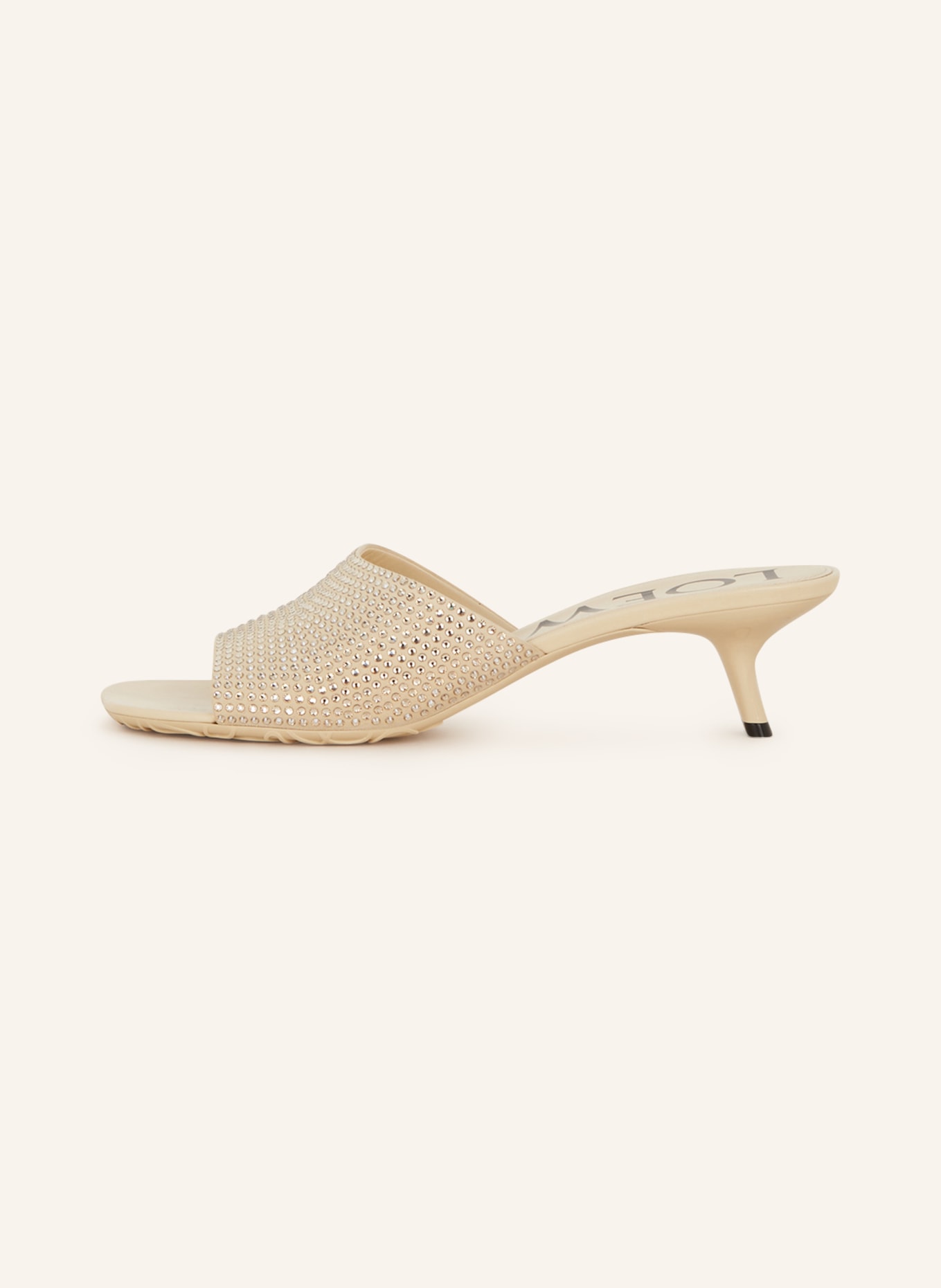 LOEWE Mules with decorative gems, Color: CREAM/ SILVER (Image 4)