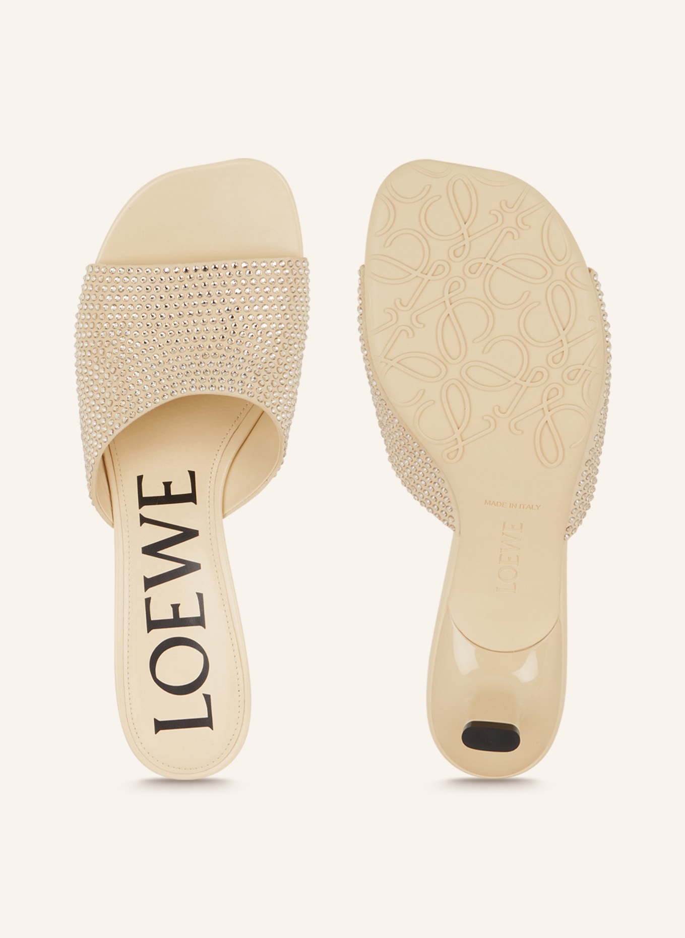 LOEWE Mules with decorative gems, Color: CREAM/ SILVER (Image 5)