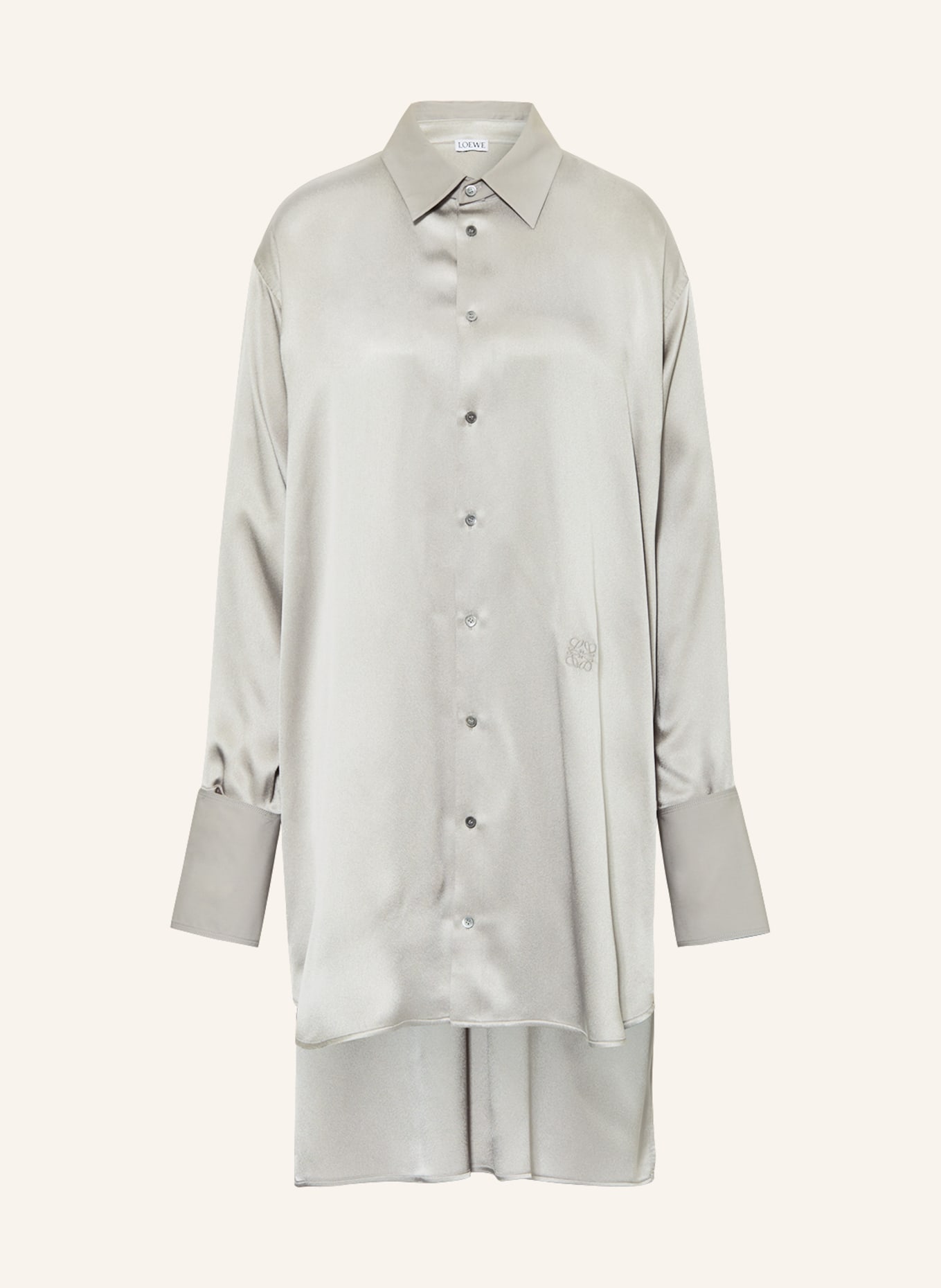 LOEWE Shirt dress in silk, Color: GRAY (Image 1)