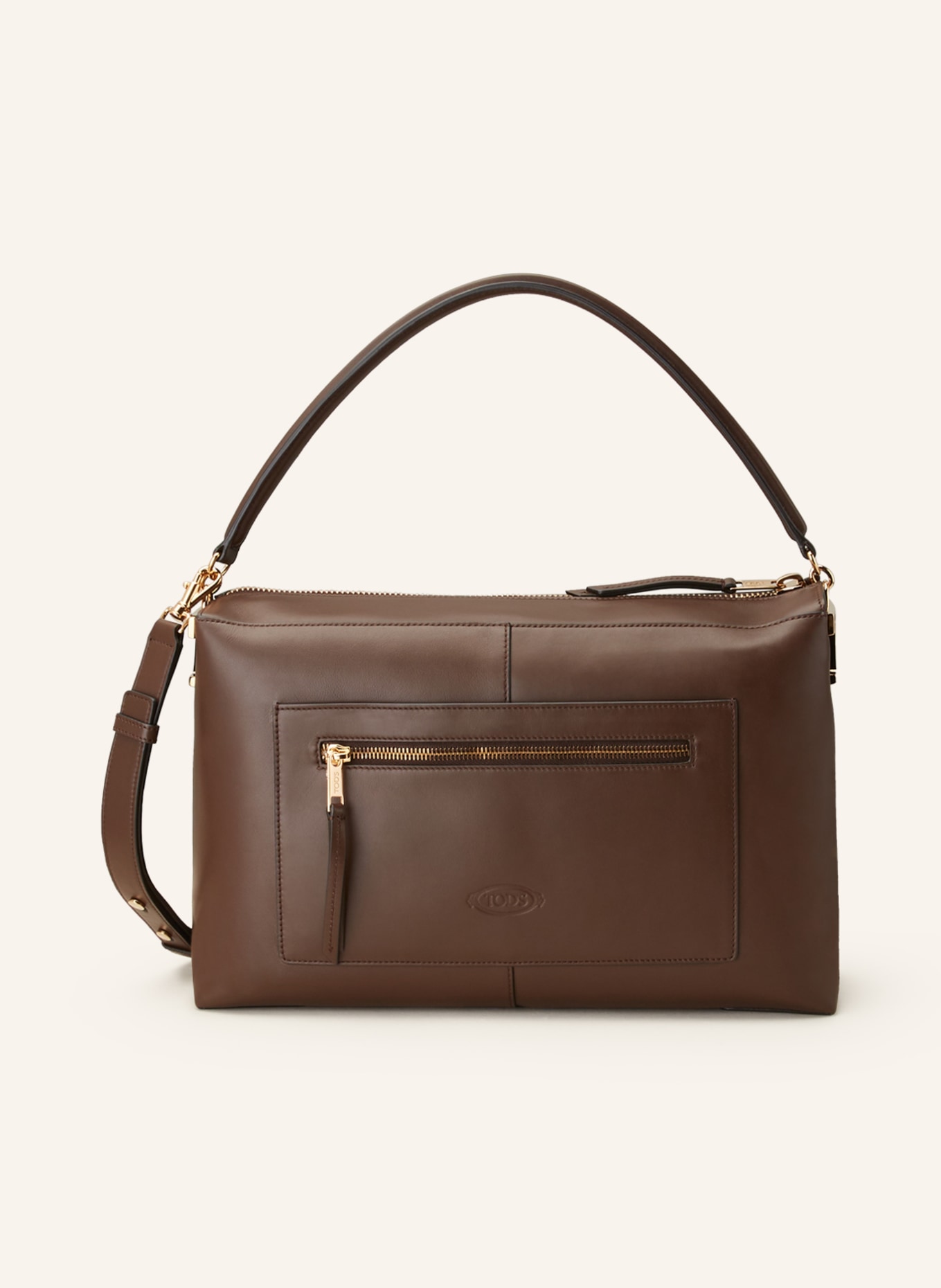 TOD'S Handbag T-CASE BOSTON, Color: DARK BROWN (Image 1)