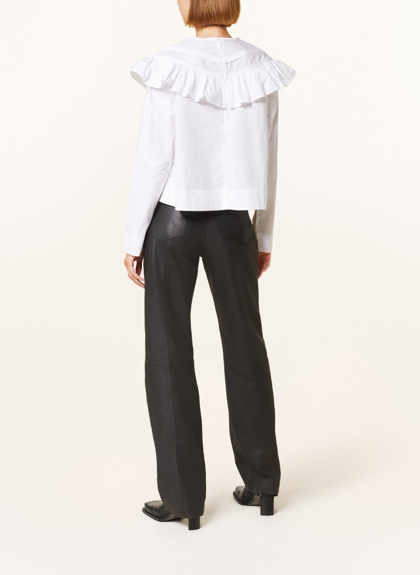 GANNI Shirt blouse with ruffles, Color: WHITE (Image 3)