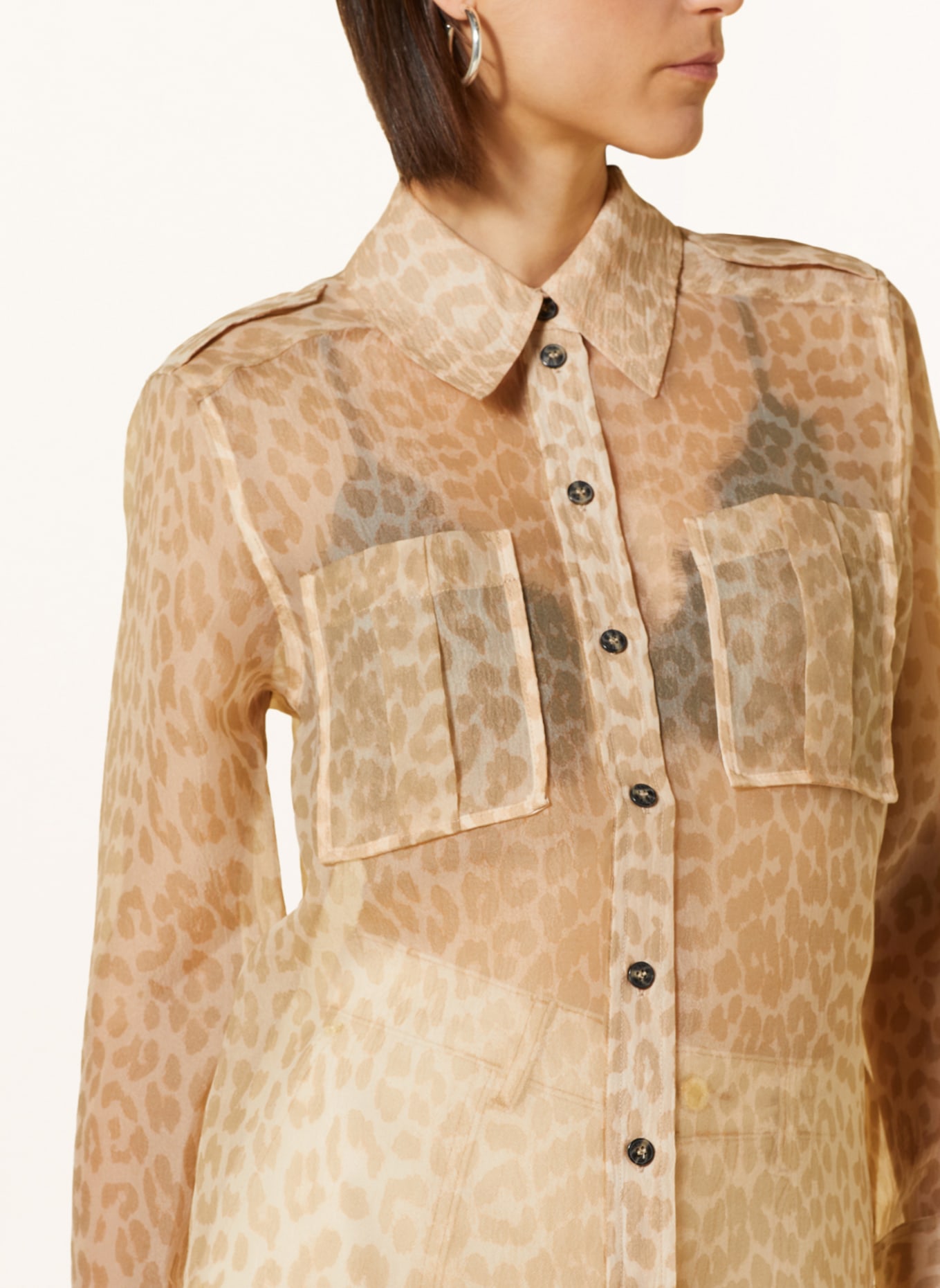 GANNI Shirt blouse, Color: BEIGE/ CREAM (Image 4)