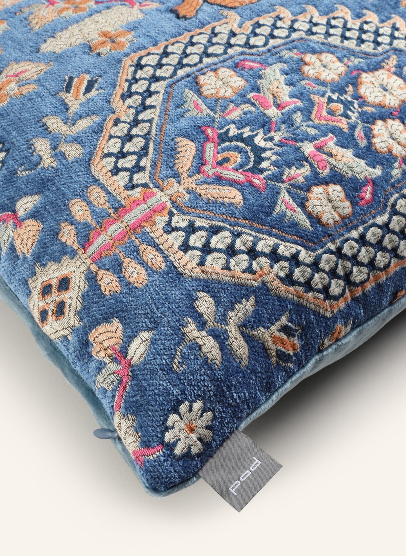 PAD Decorative cushion cover GRAZIA, Color: BLUE GRAY/ CREAM/ ORANGE (Image 3)