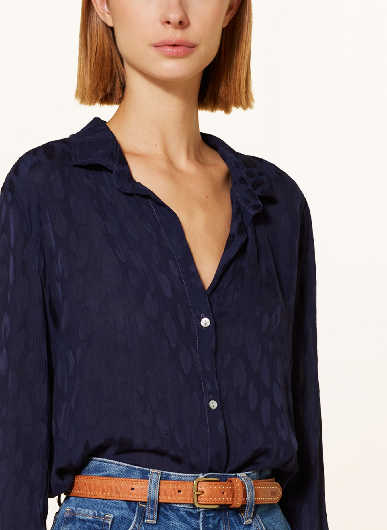bella dahl Shirt blouse, Color: DARK BLUE/ BLUE (Image 4)