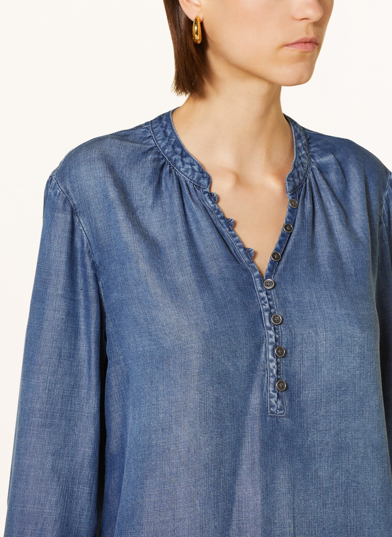 bella dahl Shirt blouse in denim look, Color: 2023296 MOONLIGHT WASH (Image 4)
