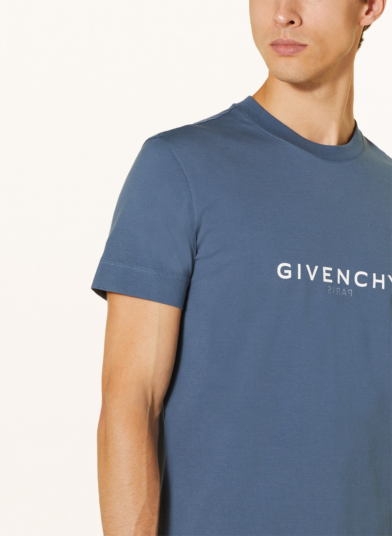 GIVENCHY T-shirt, Color: BLUE GRAY/ WHITE (Image 4)