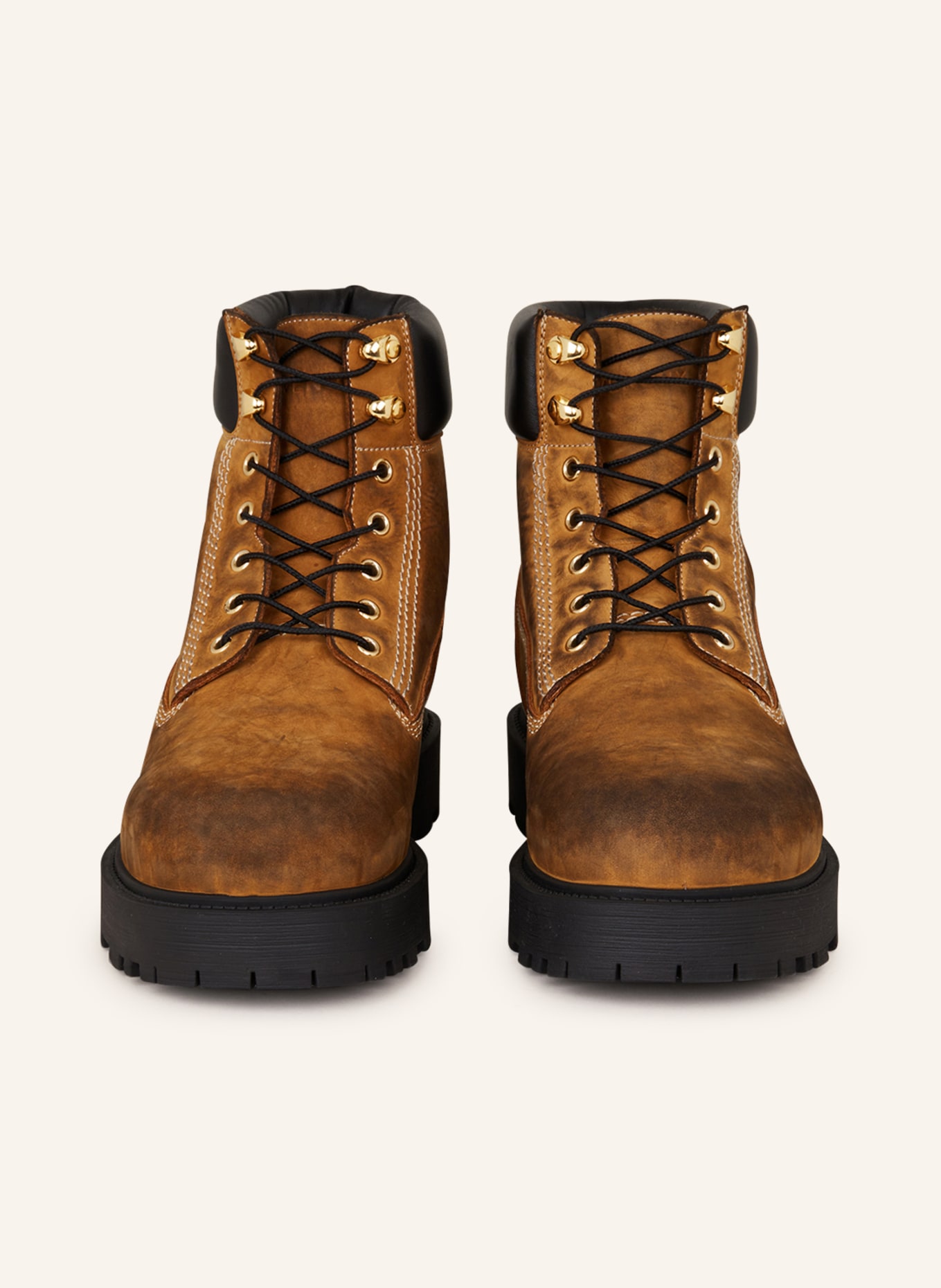GIVENCHY Lace-up boots, Color: COGNAC/ BLACK (Image 3)
