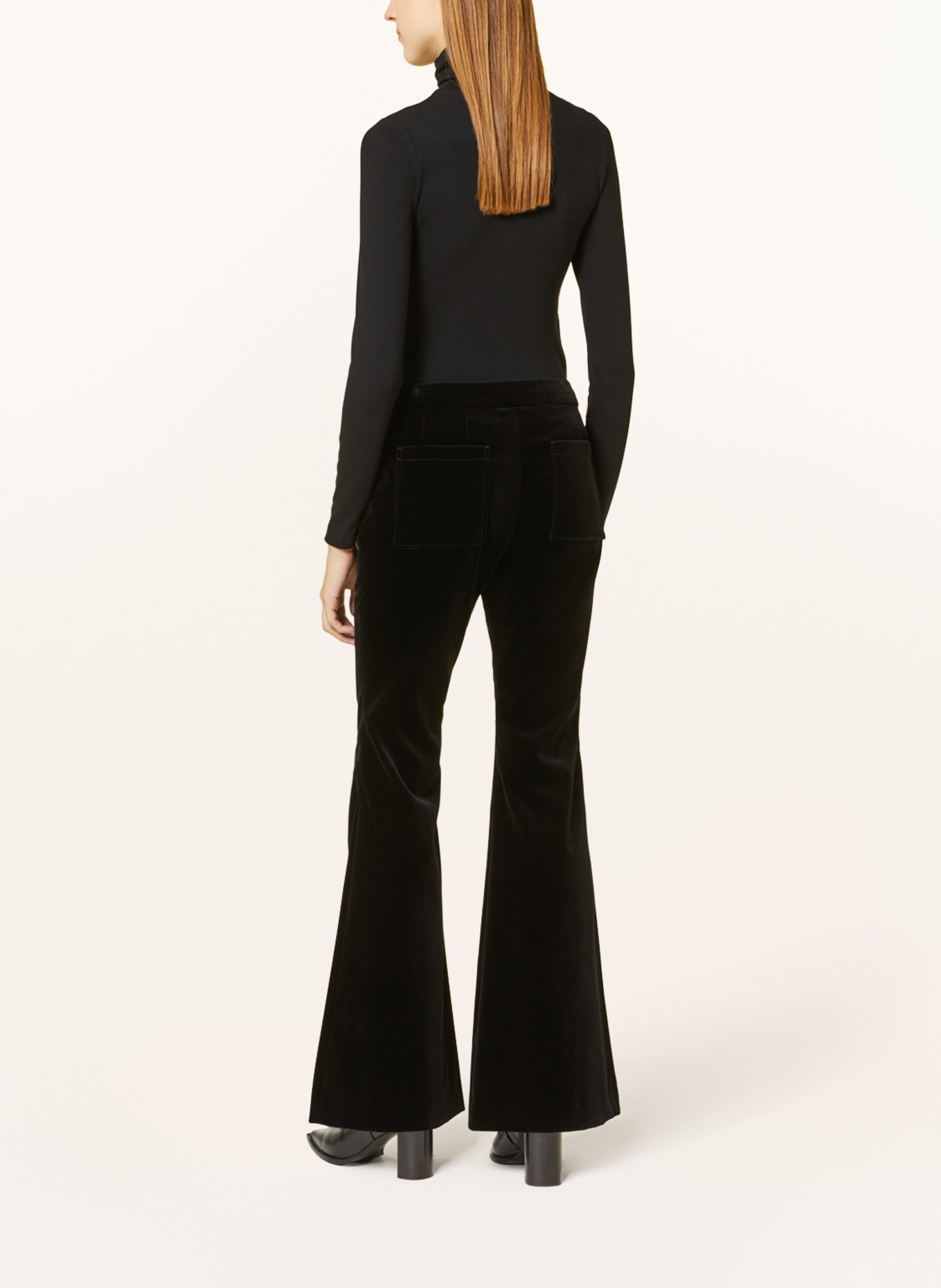 DOROTHEE SCHUMACHER Velvet pants, Color: BLACK (Image 3)