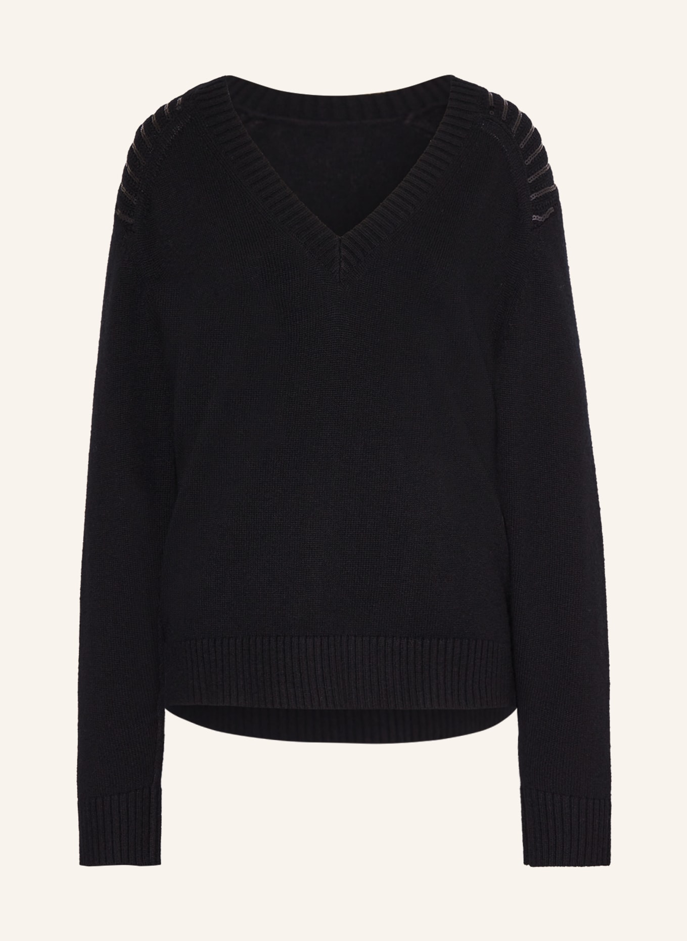 DOROTHEE SCHUMACHER Sweter z cekinami, Kolor: CZARNY (Obrazek 1)