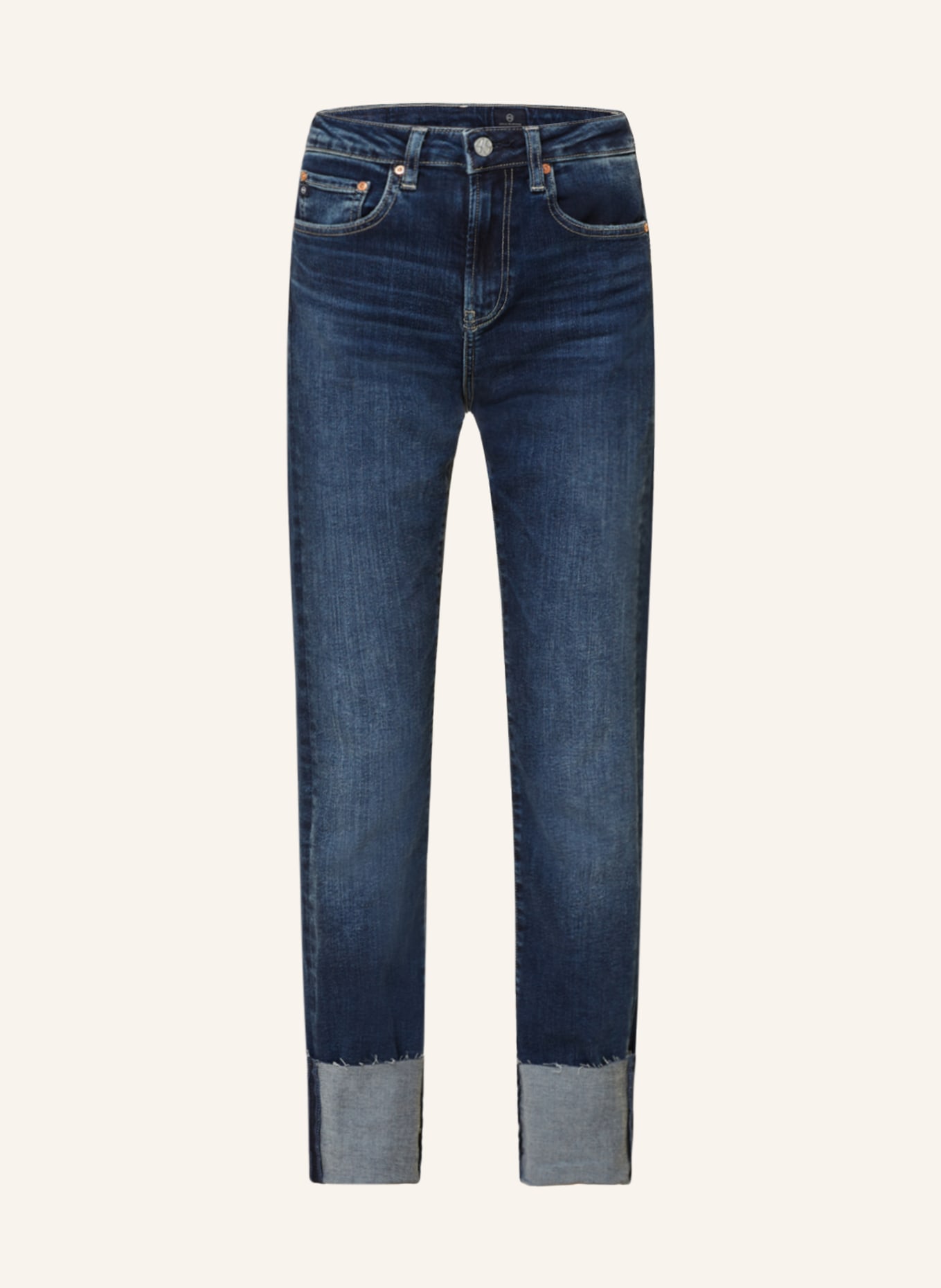 AG Jeans Straight Jeans GIRLFRIEND, Farbe: 13PFA MID WASHED BLUE (Bild 1)