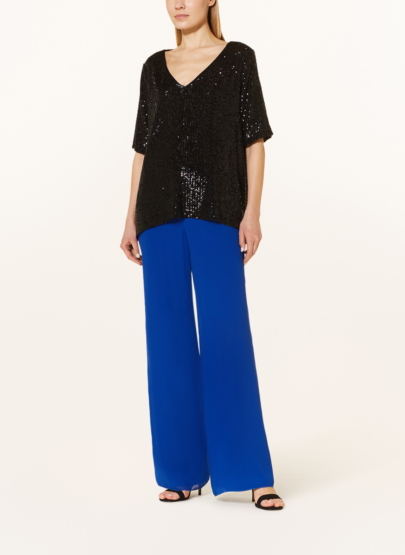 Vera Mont Wide leg trousers, Color: BLUE (Image 2)