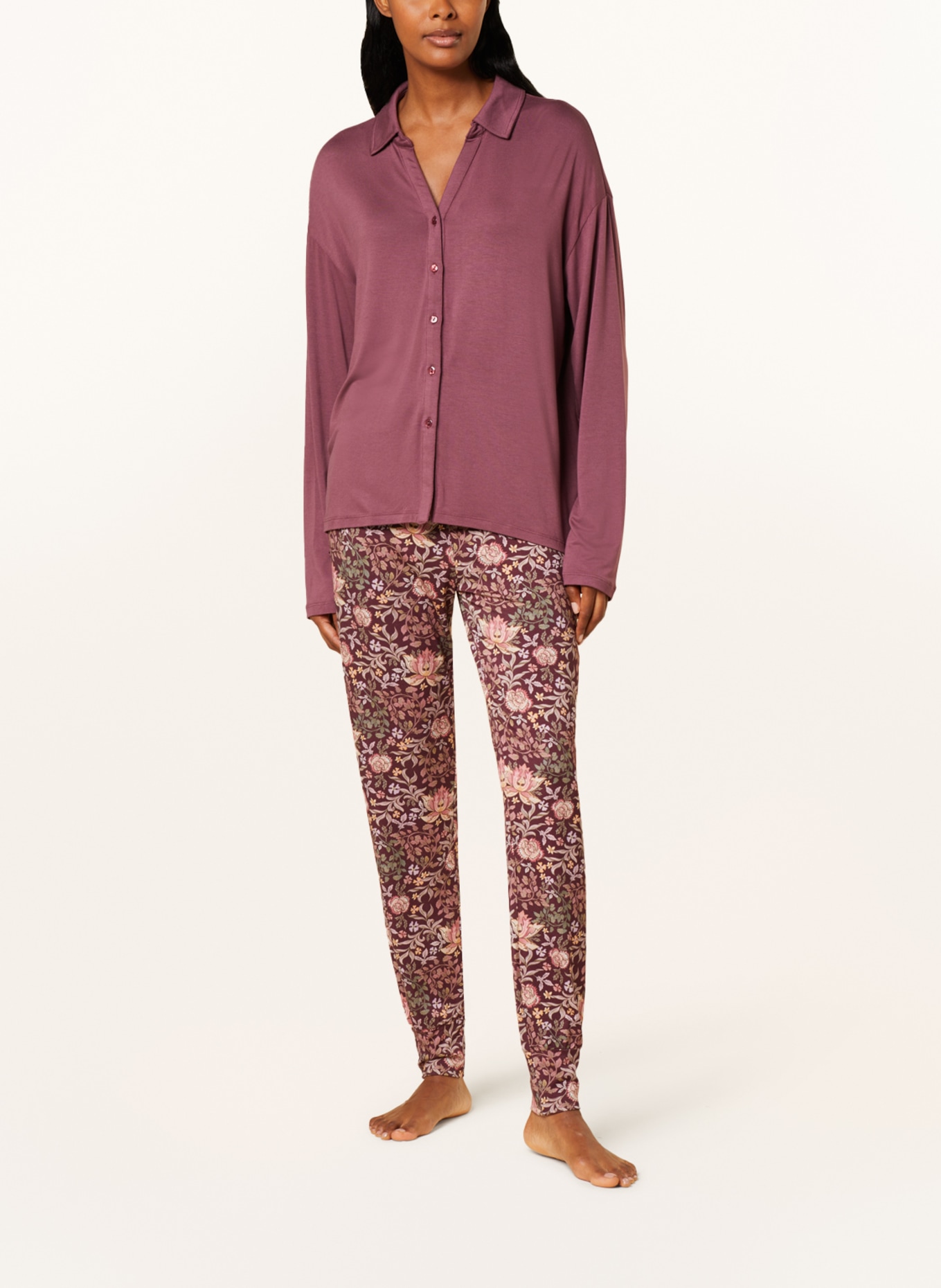 ESSENZA Koszulka od piżamy KAE, Kolor: CIEMNOCZERWONY (Obrazek 2)