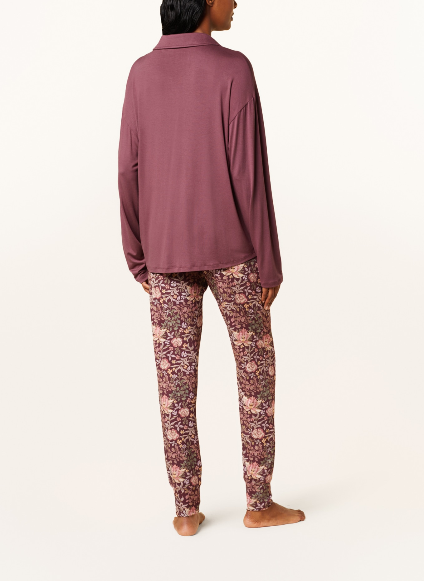 ESSENZA Koszulka od piżamy KAE, Kolor: CIEMNOCZERWONY (Obrazek 3)