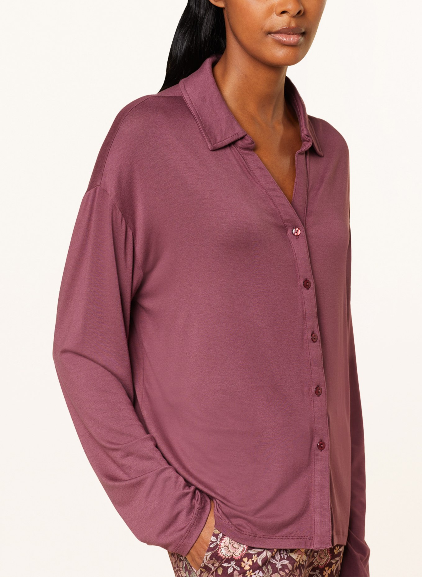 ESSENZA Koszulka od piżamy KAE, Kolor: CIEMNOCZERWONY (Obrazek 4)