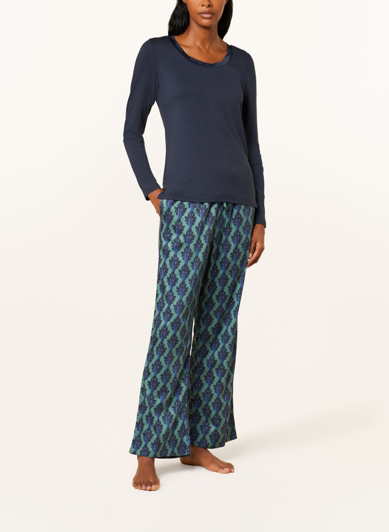 ESSENZA Pajama pants MARE TESSE, Color: GREEN/ BLUE/ DARK BLUE (Image 2)