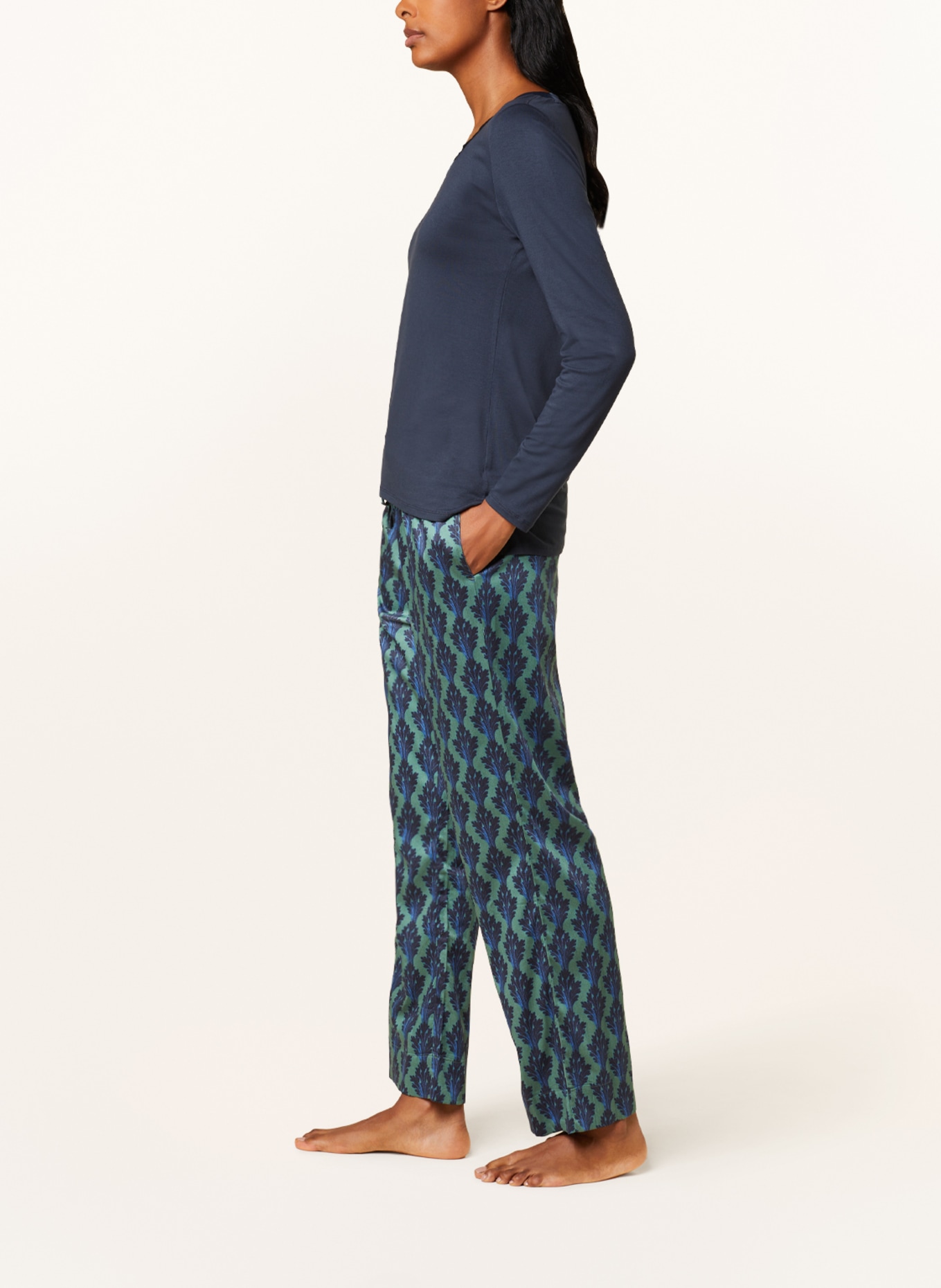 ESSENZA Pajama pants MARE TESSE, Color: GREEN/ BLUE/ DARK BLUE (Image 4)