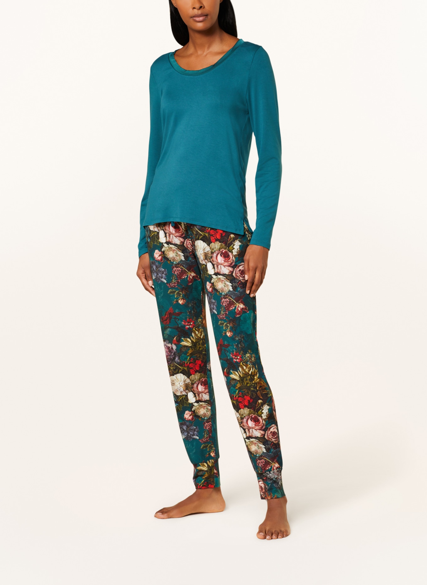ESSENZA Pajama shirt LUYZA, Color: TEAL (Image 2)