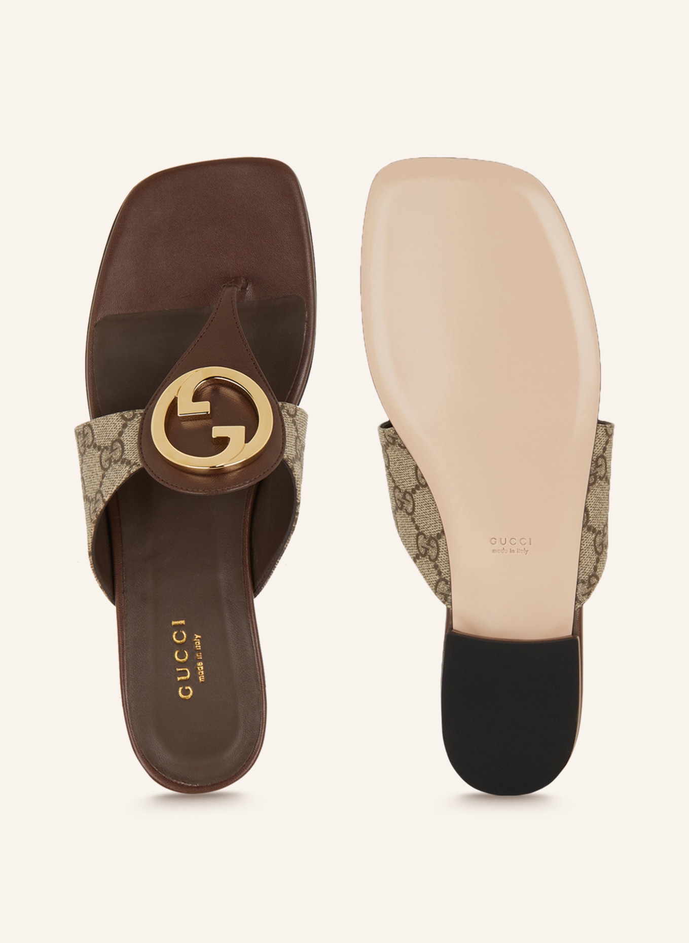 Gucci Leather GG Marmont Thong Sandals - Size 10 / 40 (SHF-8lraB5) – LuxeDH