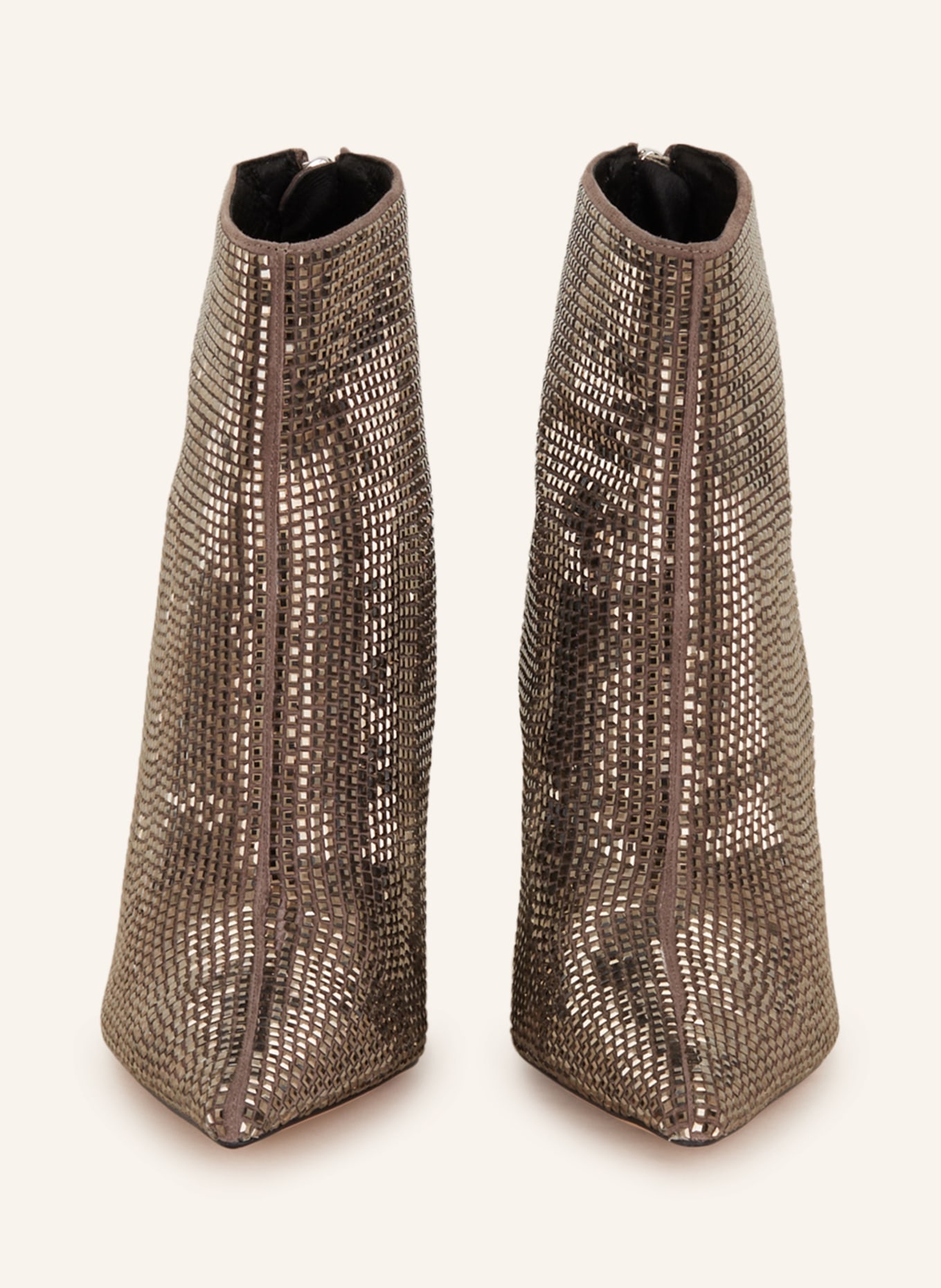 Lola Cruz Kotníčkové boty s ozdobnými kamínky, Barva: ŠEDÁ (Obrázek 3)