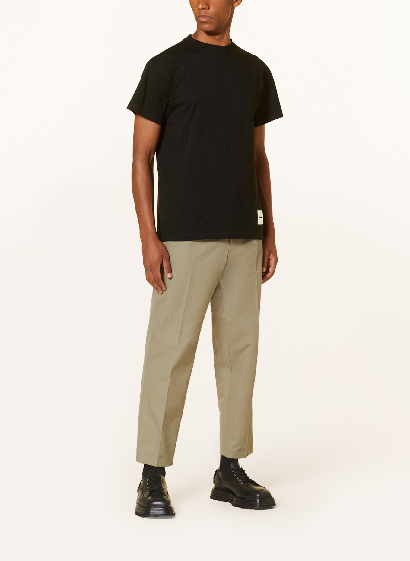 JIL SANDER 3-pack T-shirts: BLACK / DARK BLUE / WHITE