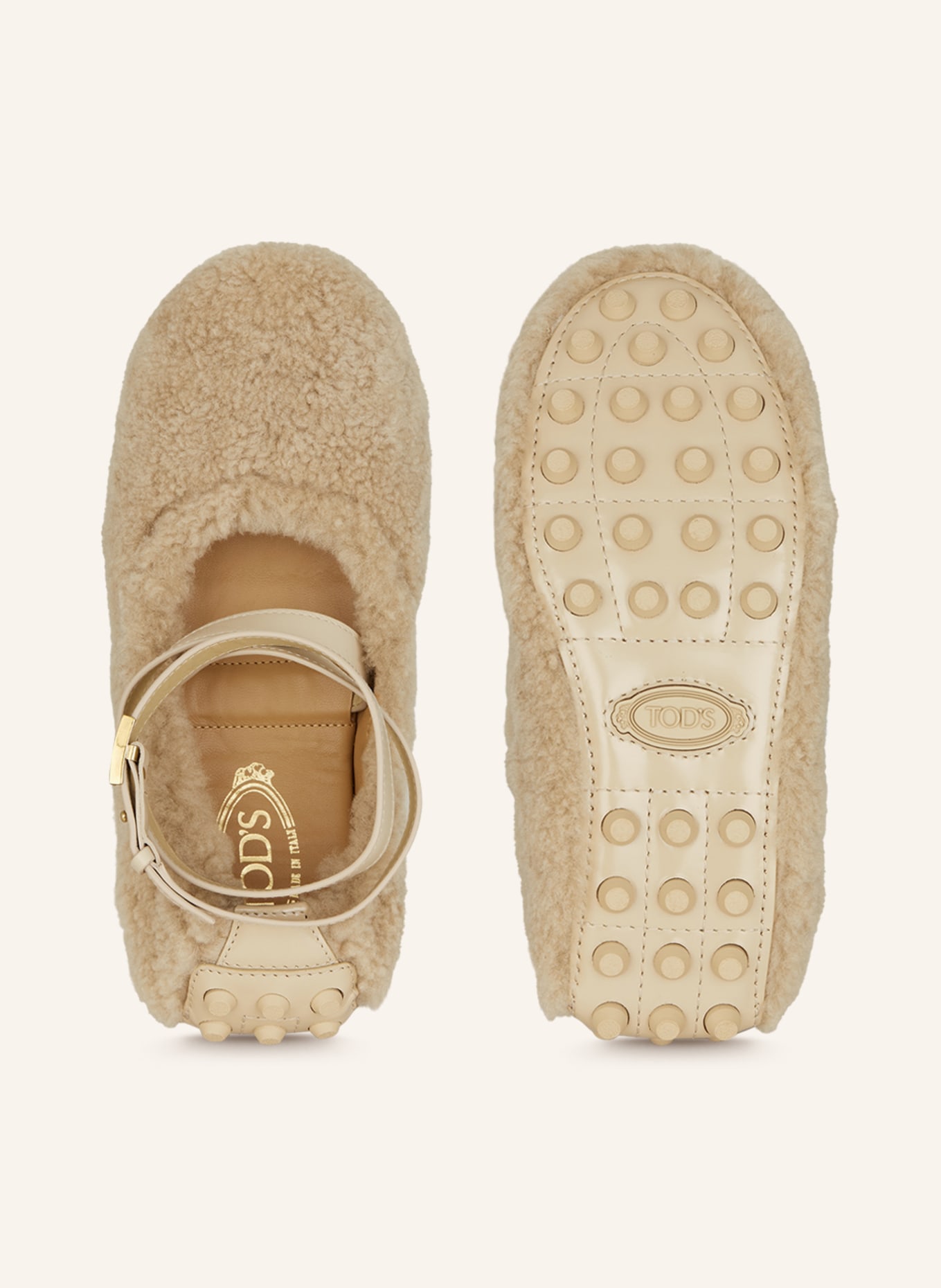 TOD'S Ballet flats with real fur, Color: LIGHT BROWN (Image 5)