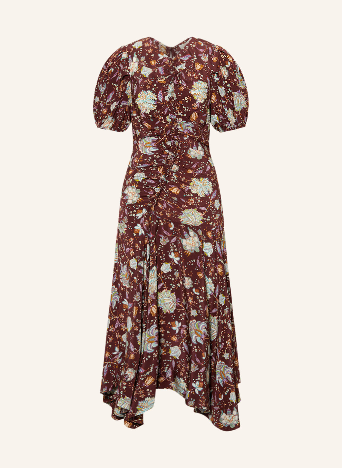ULLA JOHNSON Dress HELEEN, Color: DARK RED/ BROWN/ PURPLE (Image 1)