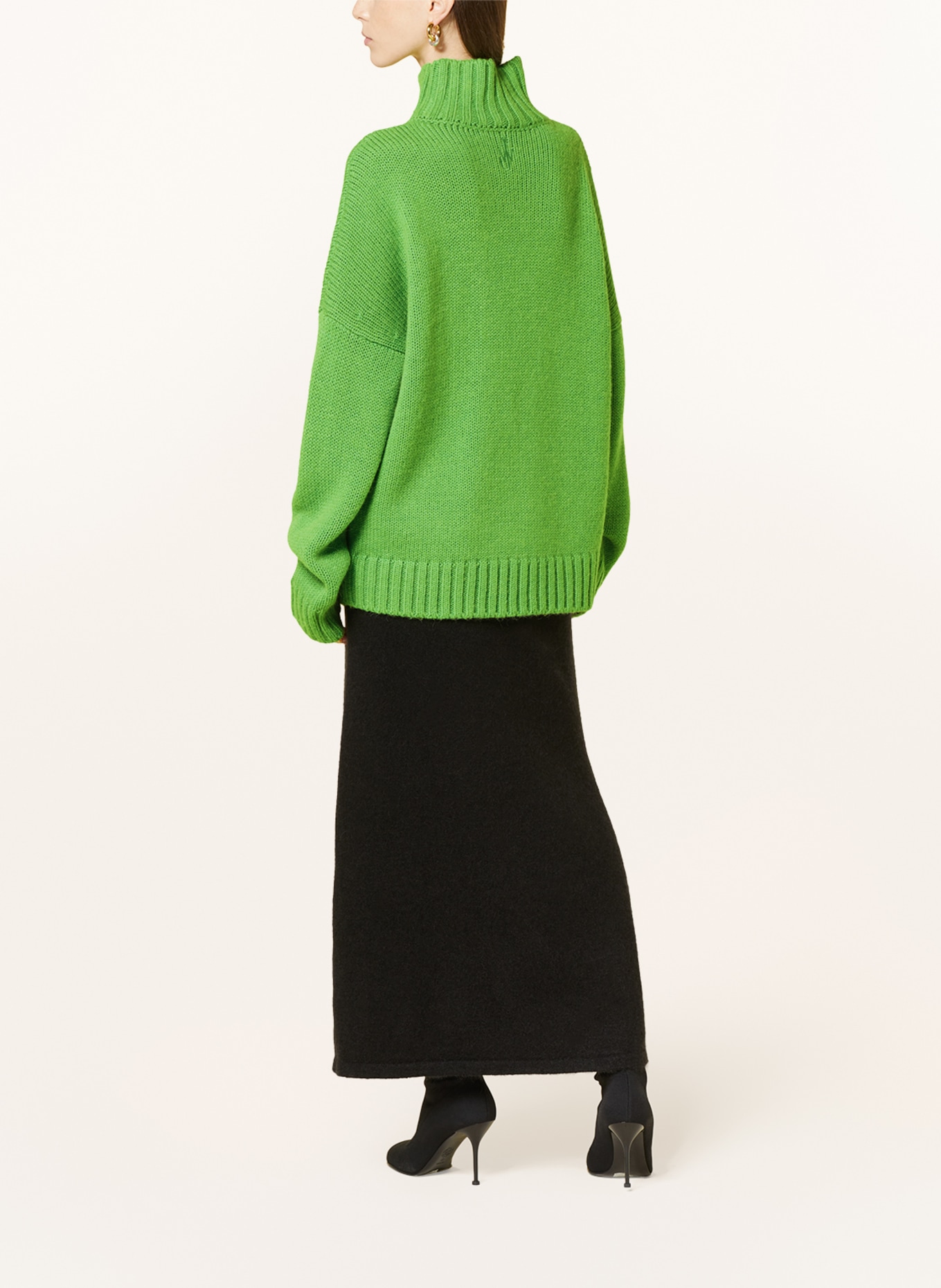 JW ANDERSON Oversized sweater, Color: LIGHT GREEN/ ECRU (Image 3)